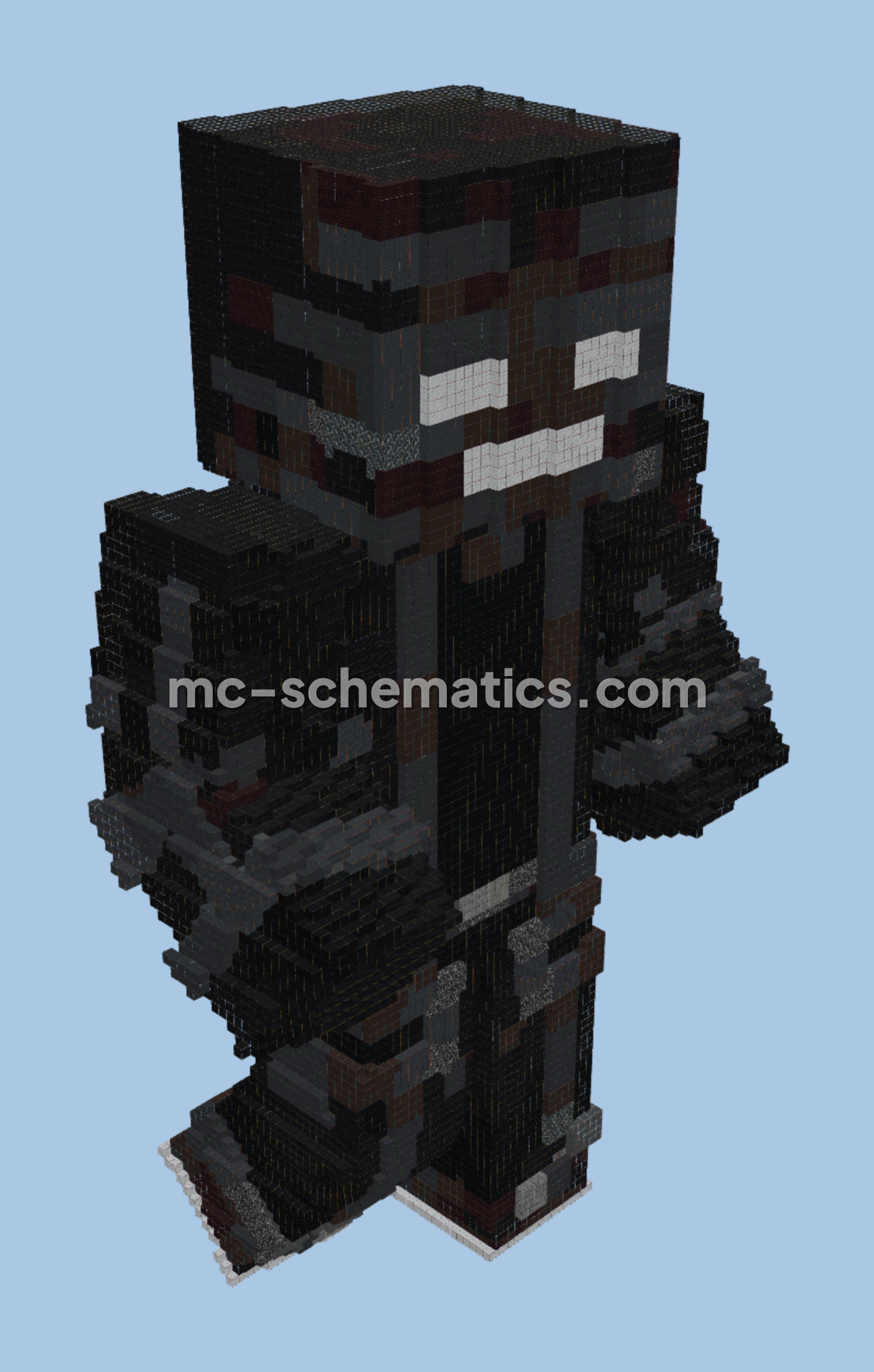 Minecraft Wither Skin Statue - Large Scale Minecraft schematic preview