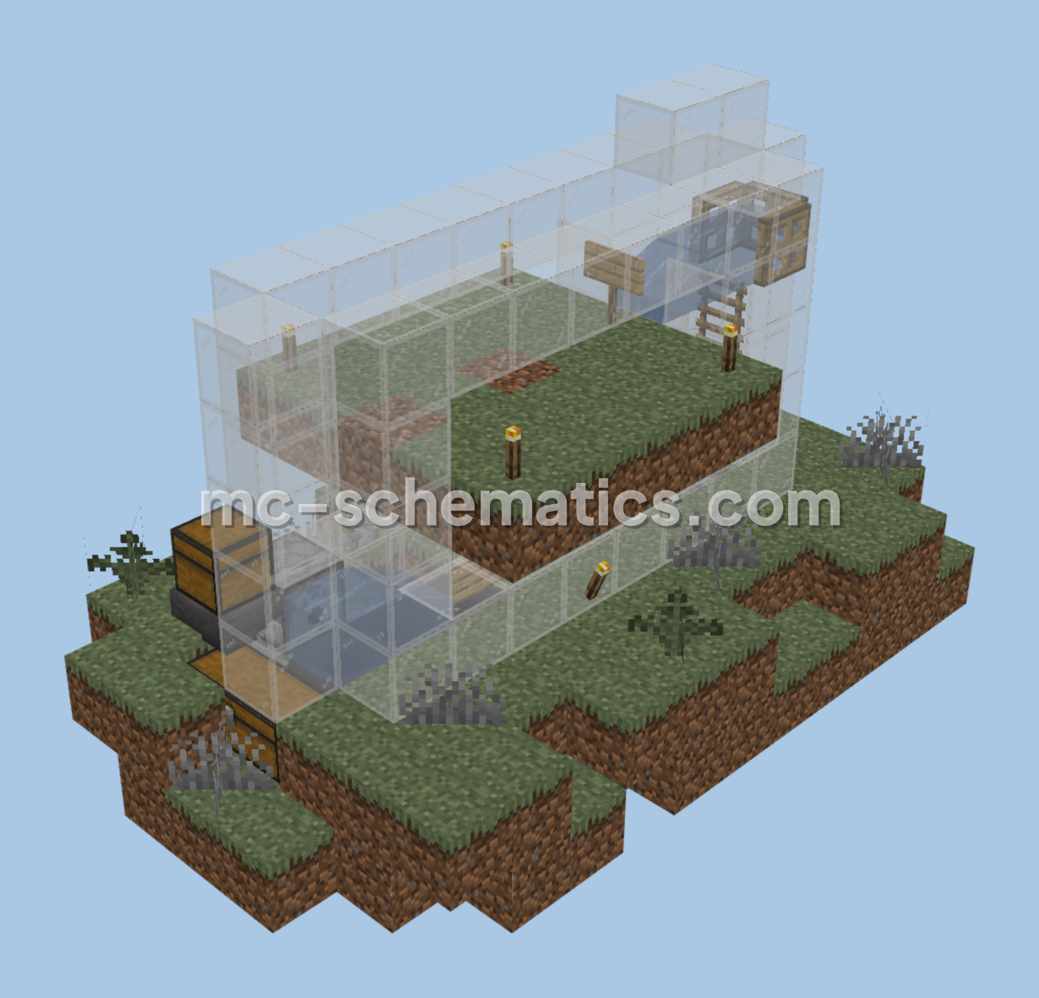 Minecraft Wool Farm Design Minecraft schematic preview