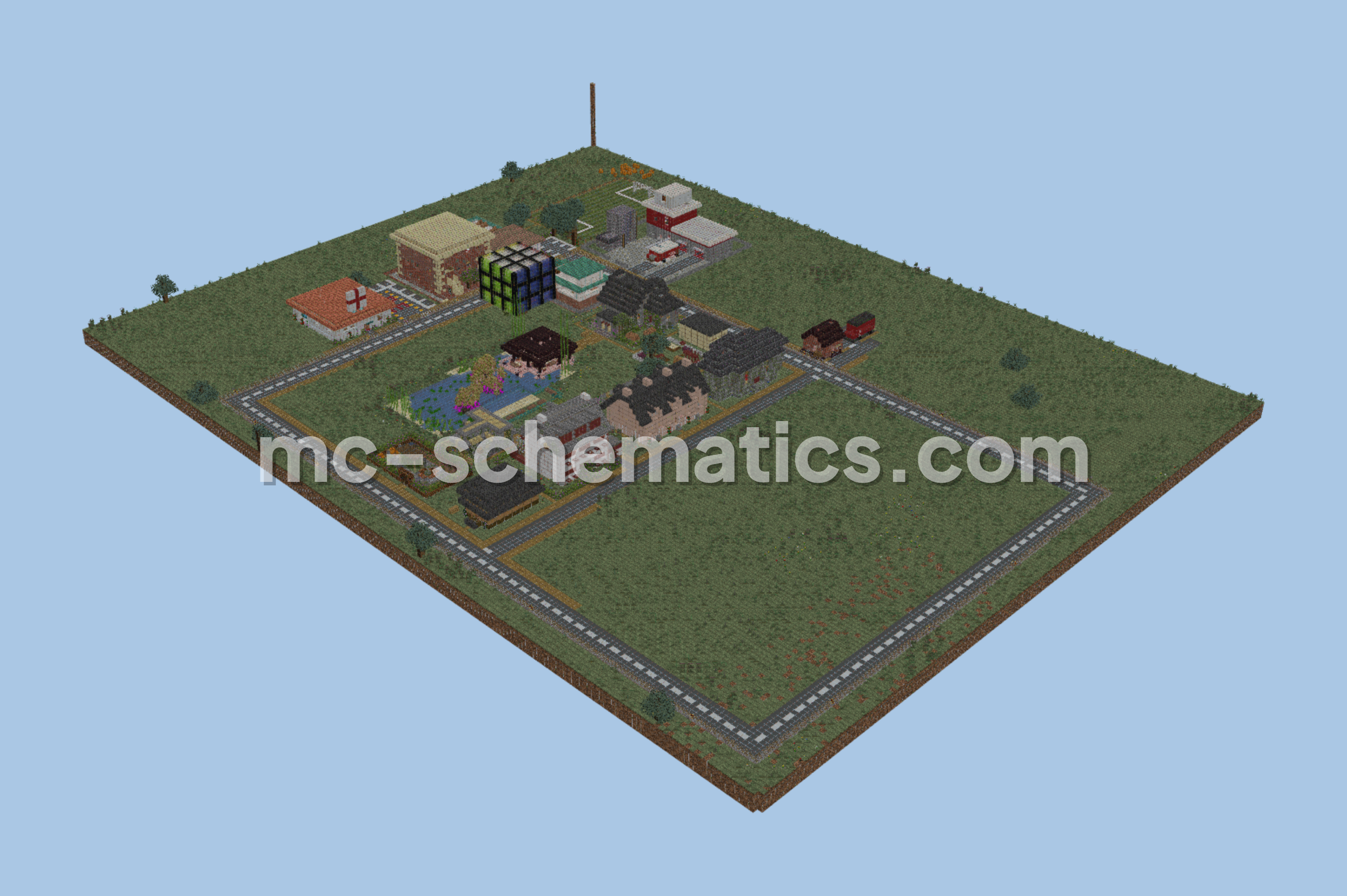 Minecrafty Town Schematic Minecraft schematic preview