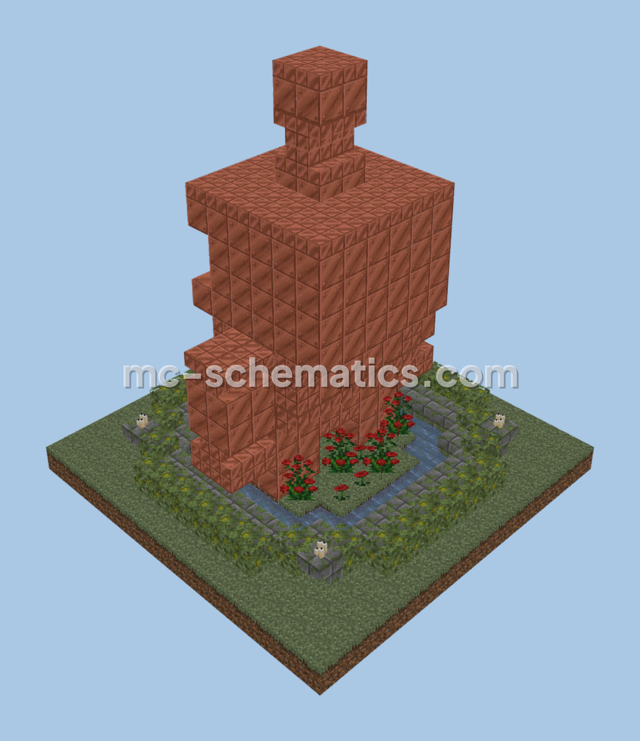 Mini Copper Golem Statue Minecraft schematic preview