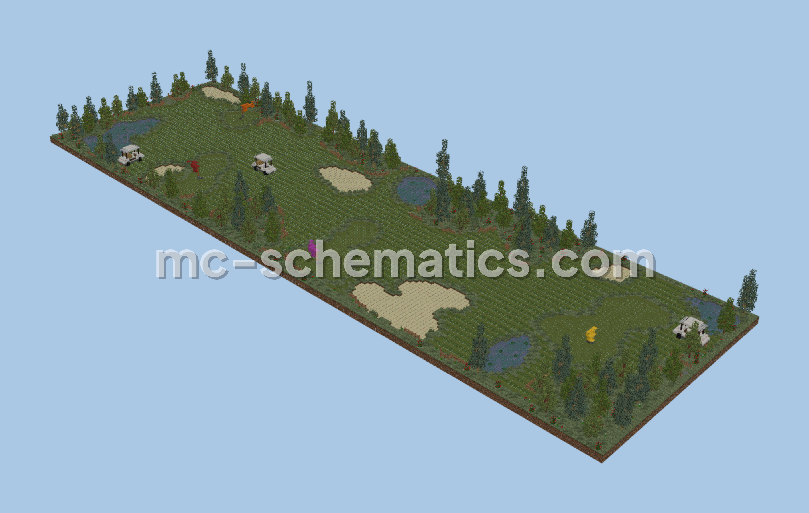 Mini Golf Course Concept Build Minecraft schematic preview