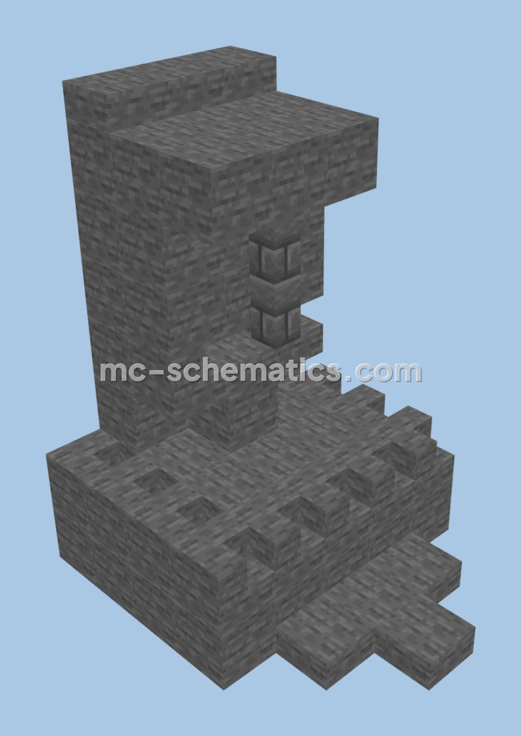 Moai Sigma Structure Minecraft schematic preview