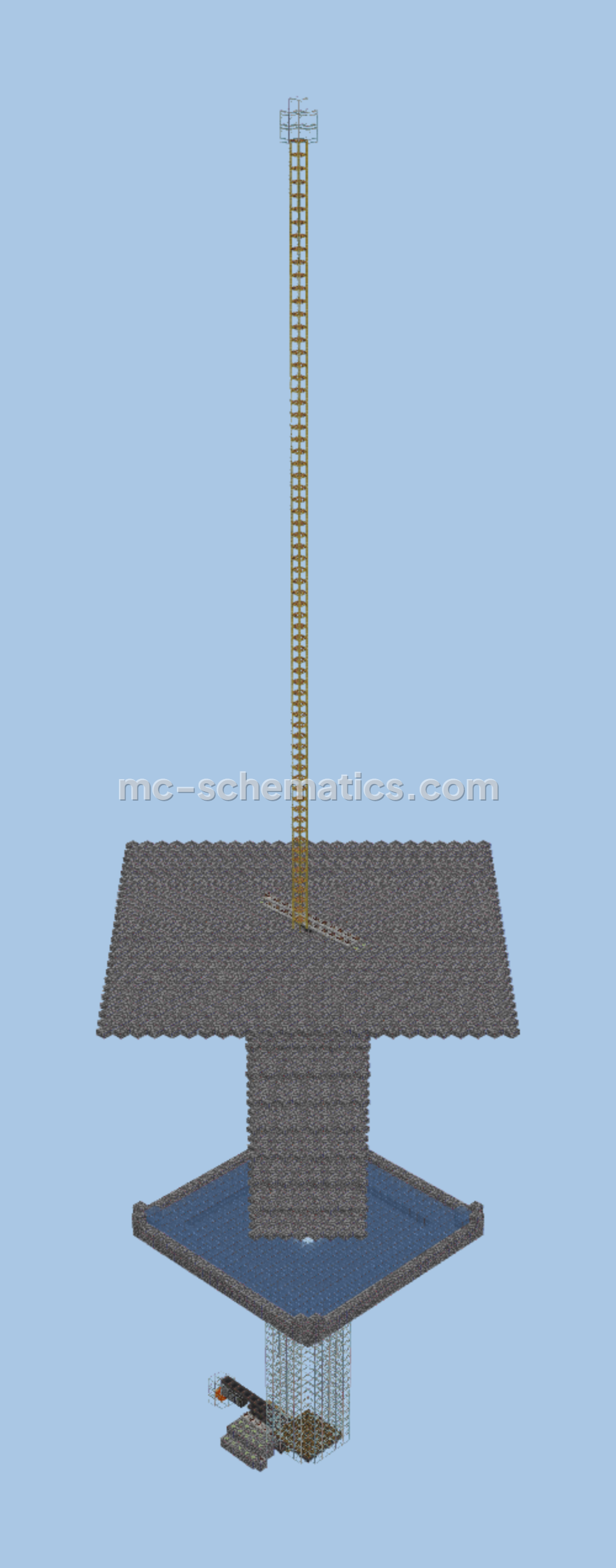 Mob Farm + Item Sorter Minecraft schematic preview
