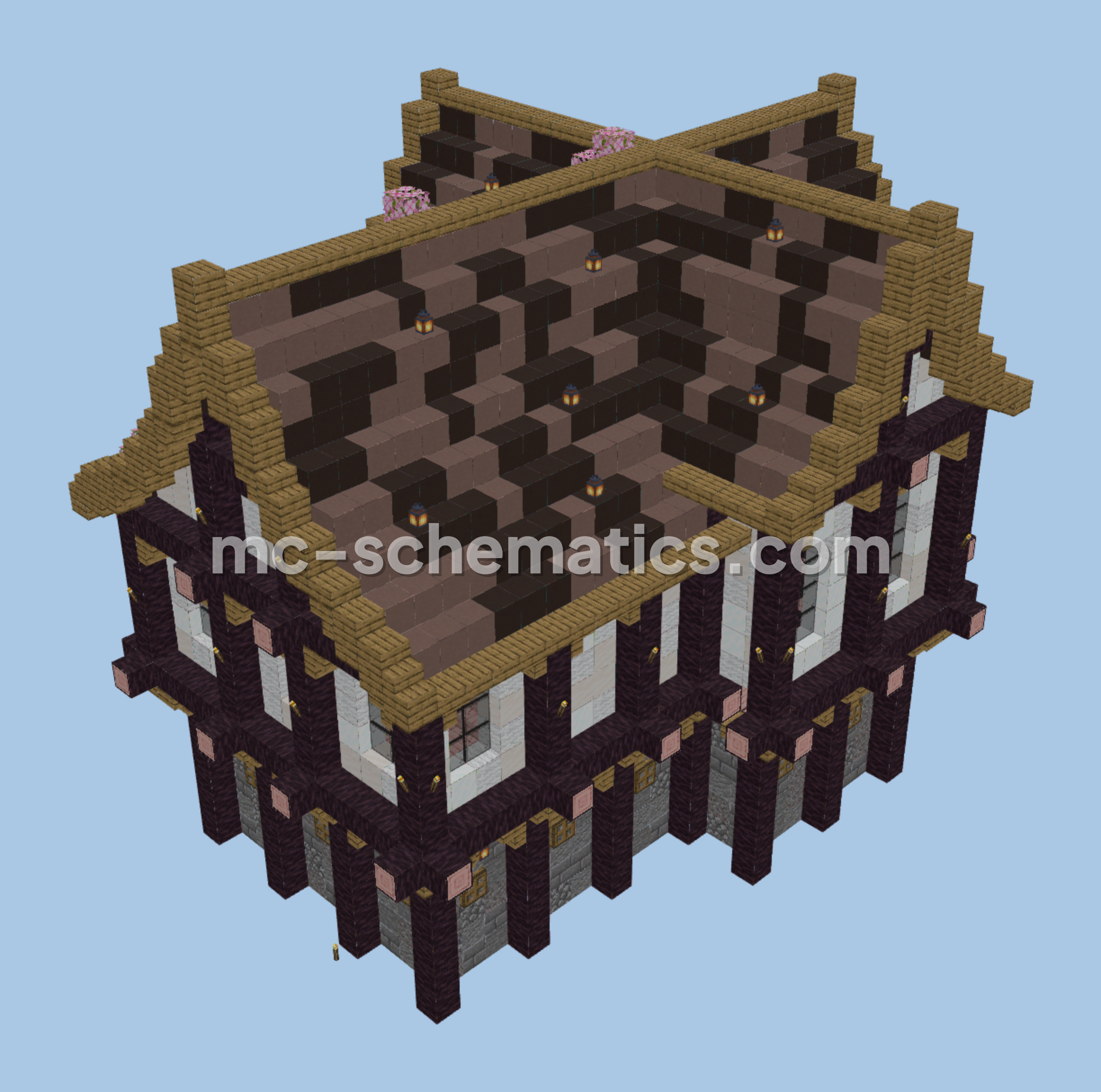 Moddychat's Streamer House Minecraft schematic preview
