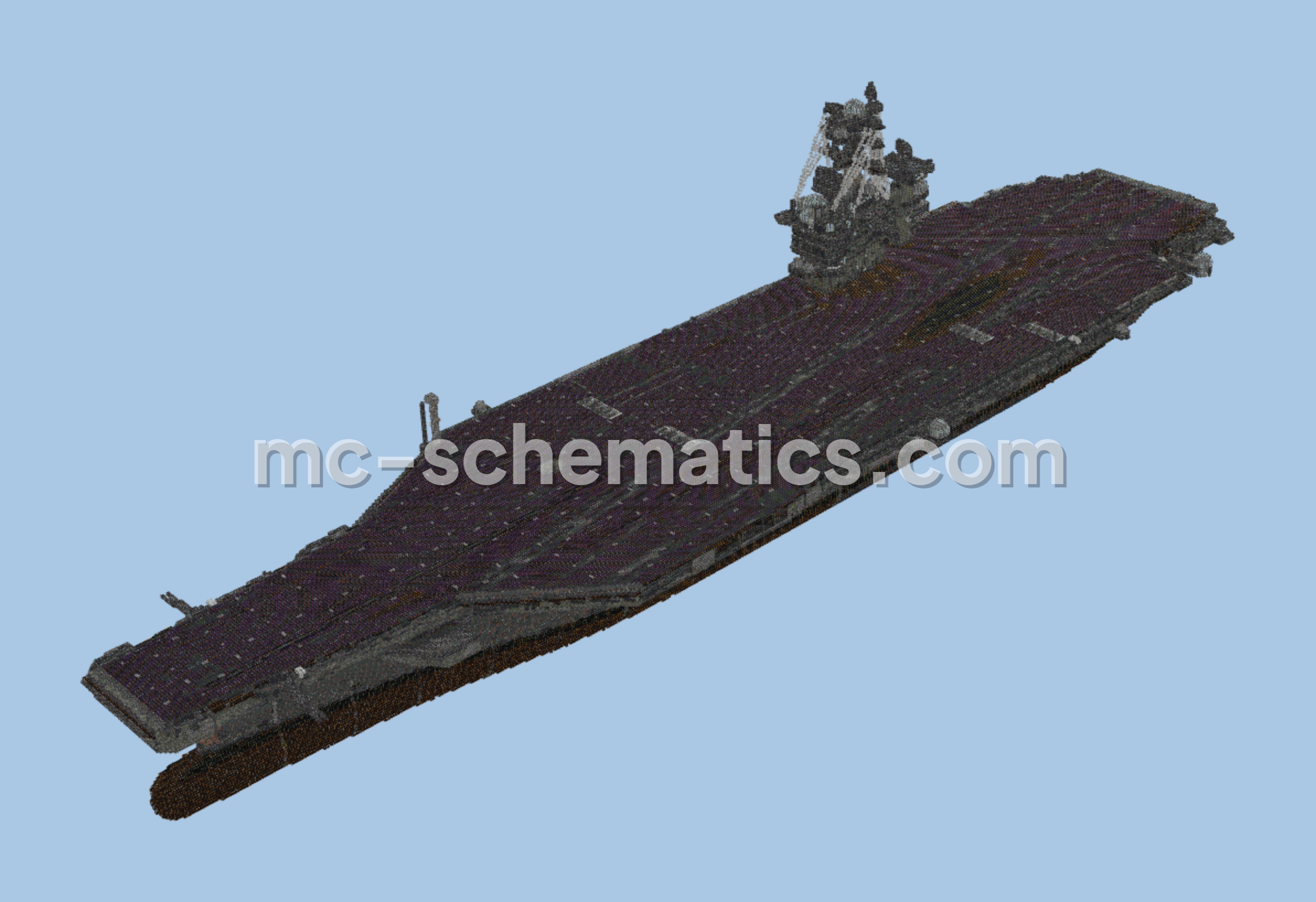 Modern Aircraft Carrier Build Minecraft schematic preview