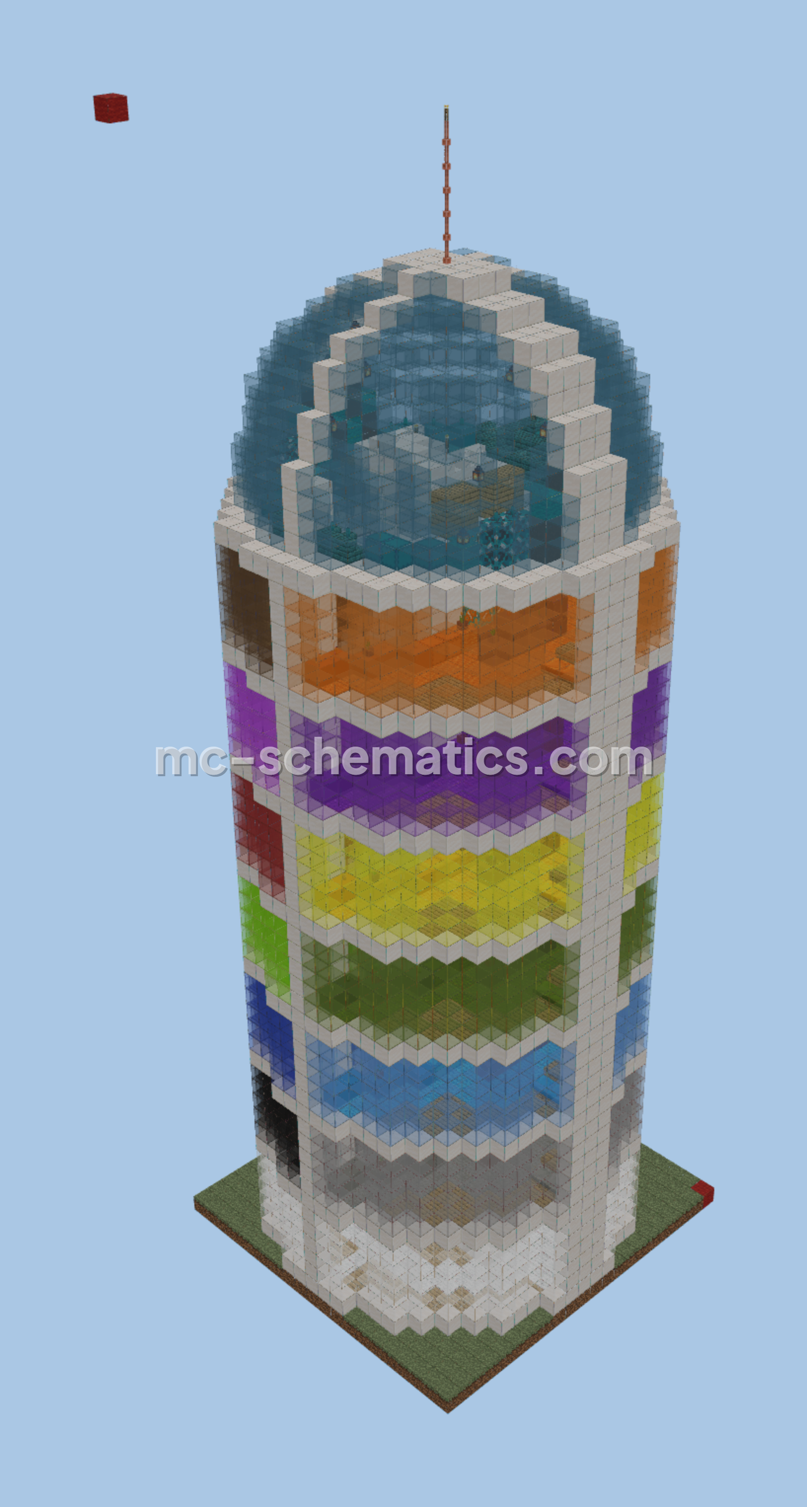 Modern Apartment Building Minecraft schematic preview
