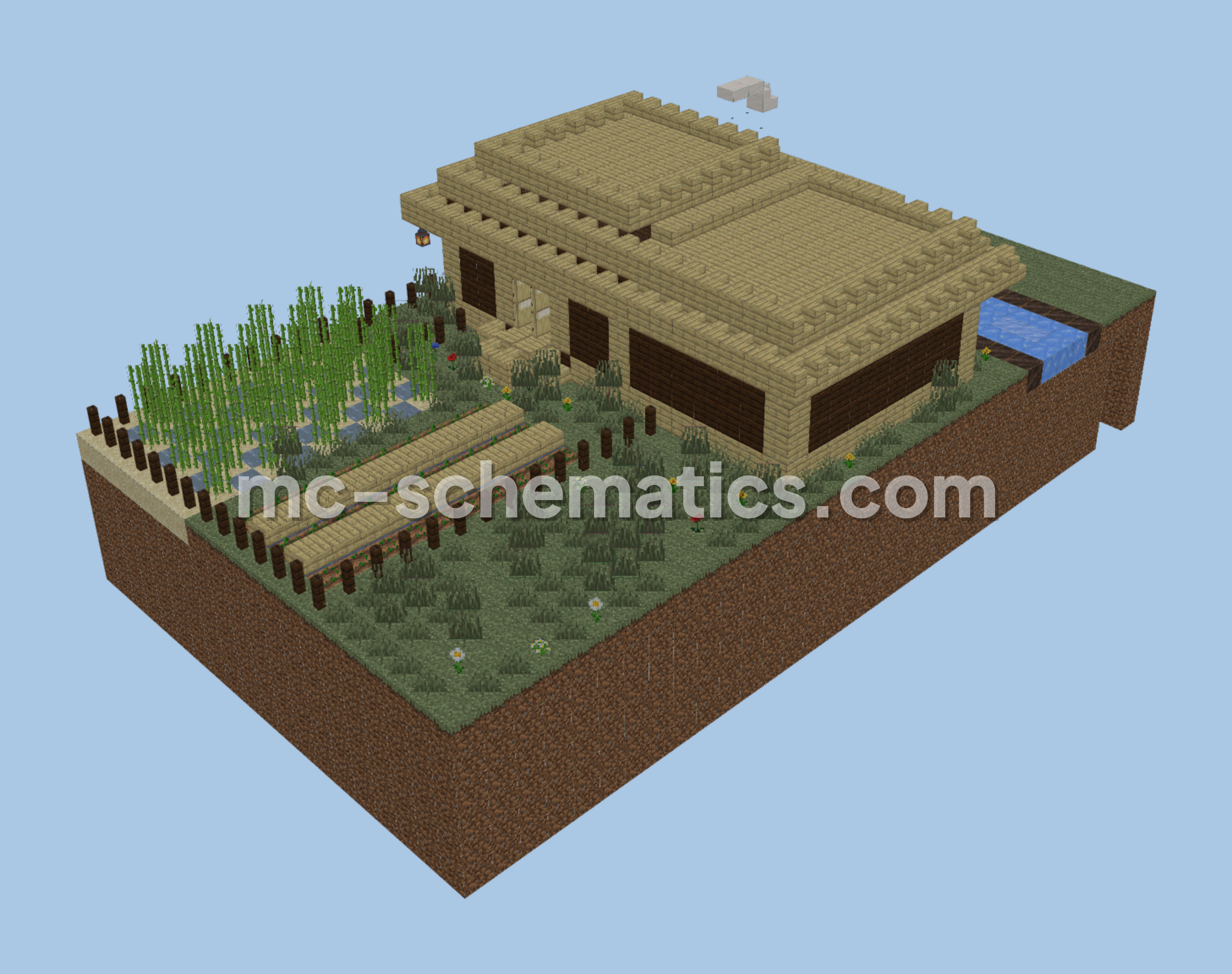 Modern Basement House Minecraft schematic preview