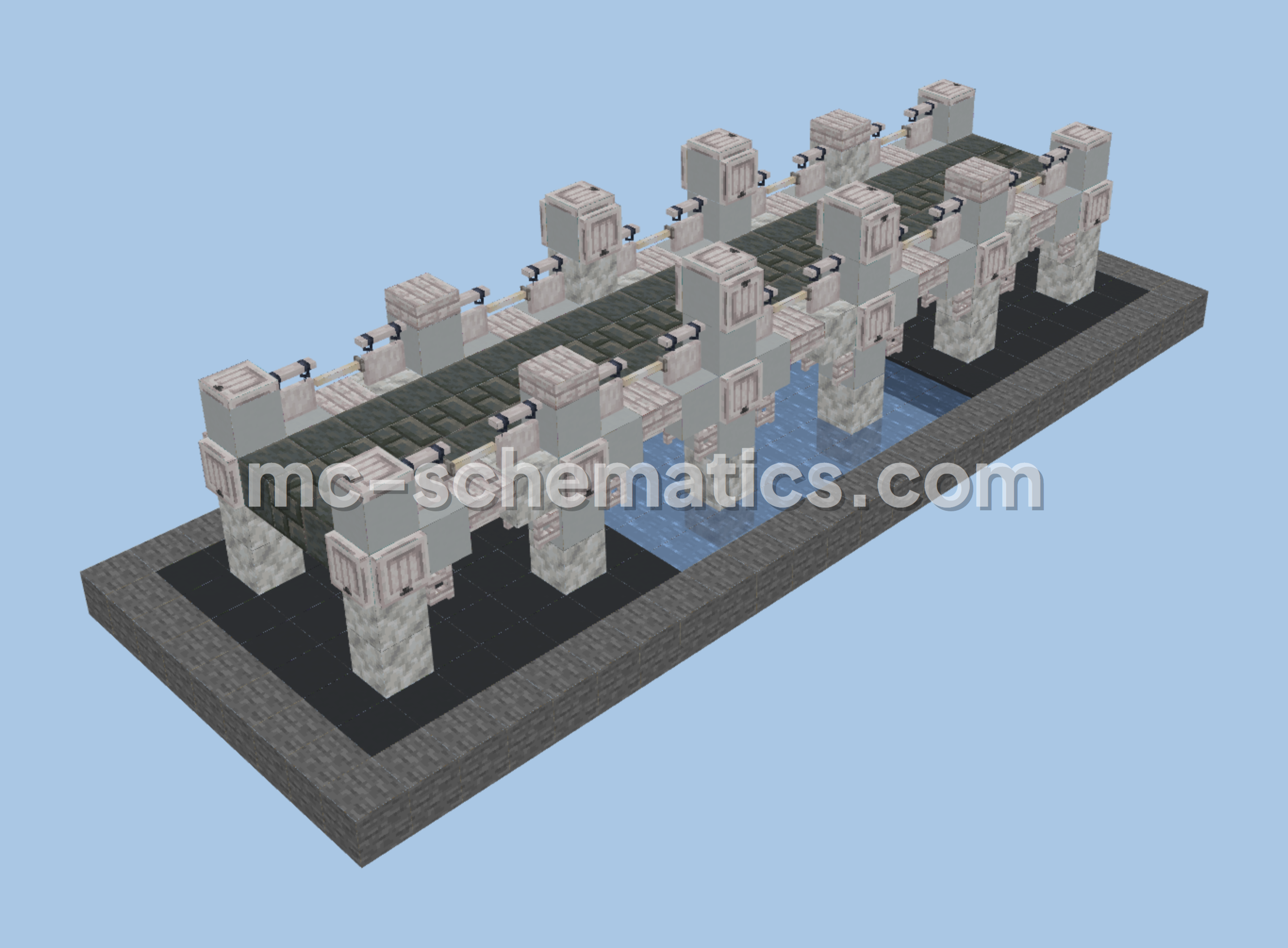 Modern Bridge Design Minecraft schematic preview