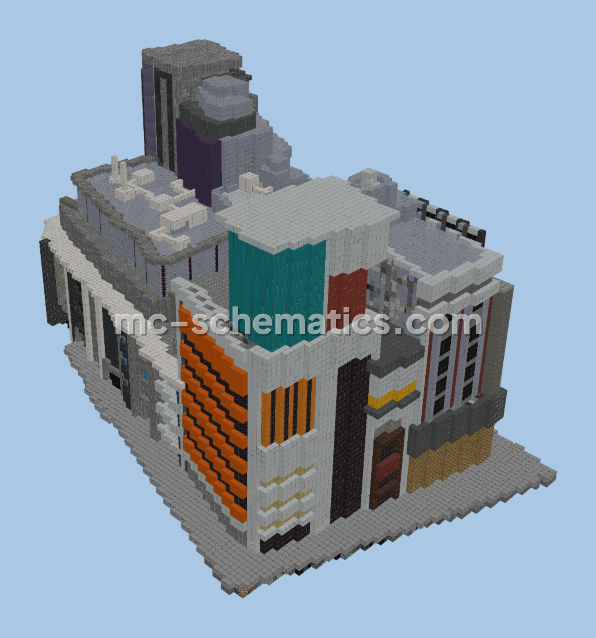 Modern City Apartment Building Minecraft schematic preview