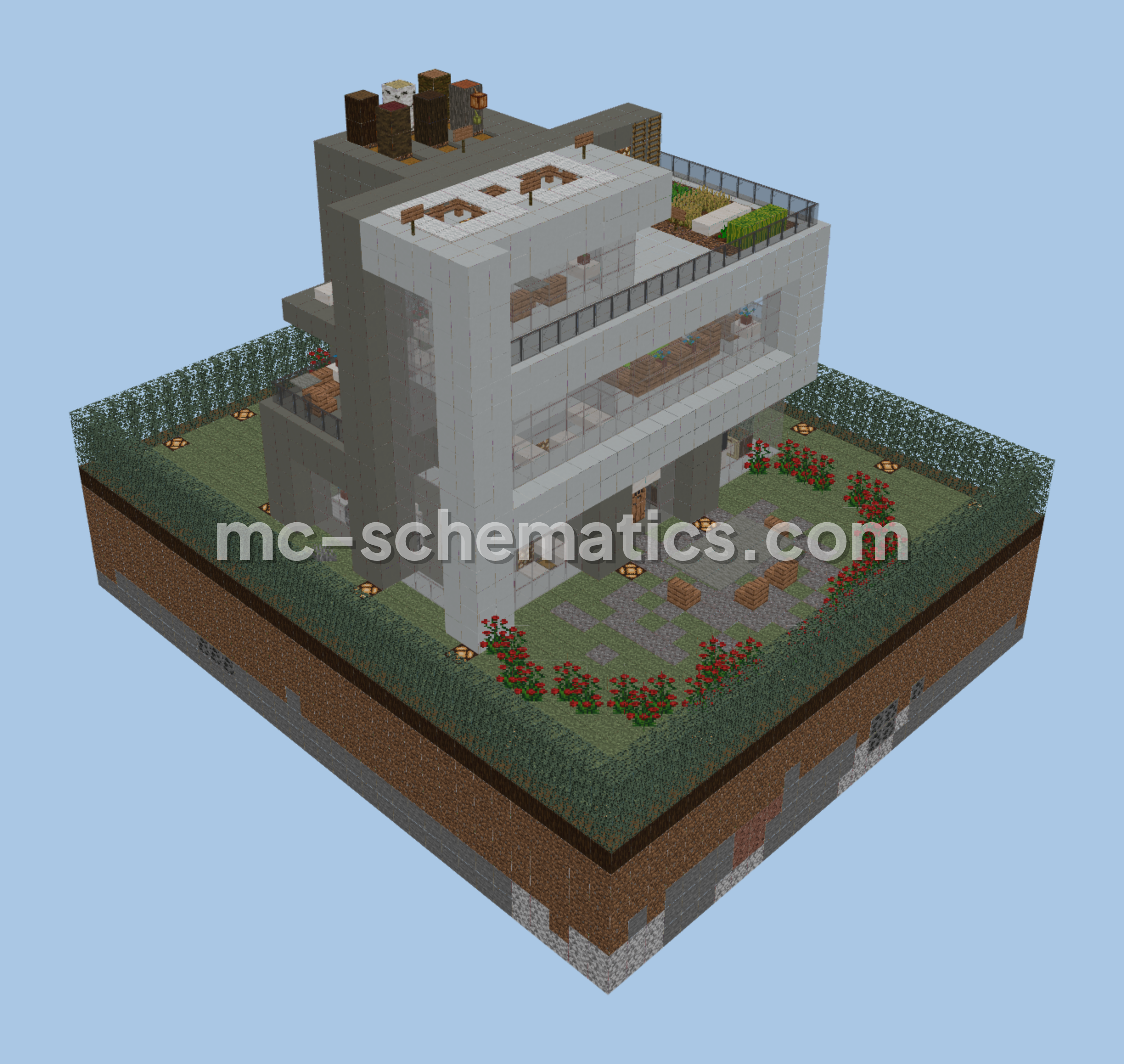 Modern Furnished House Minecraft schematic