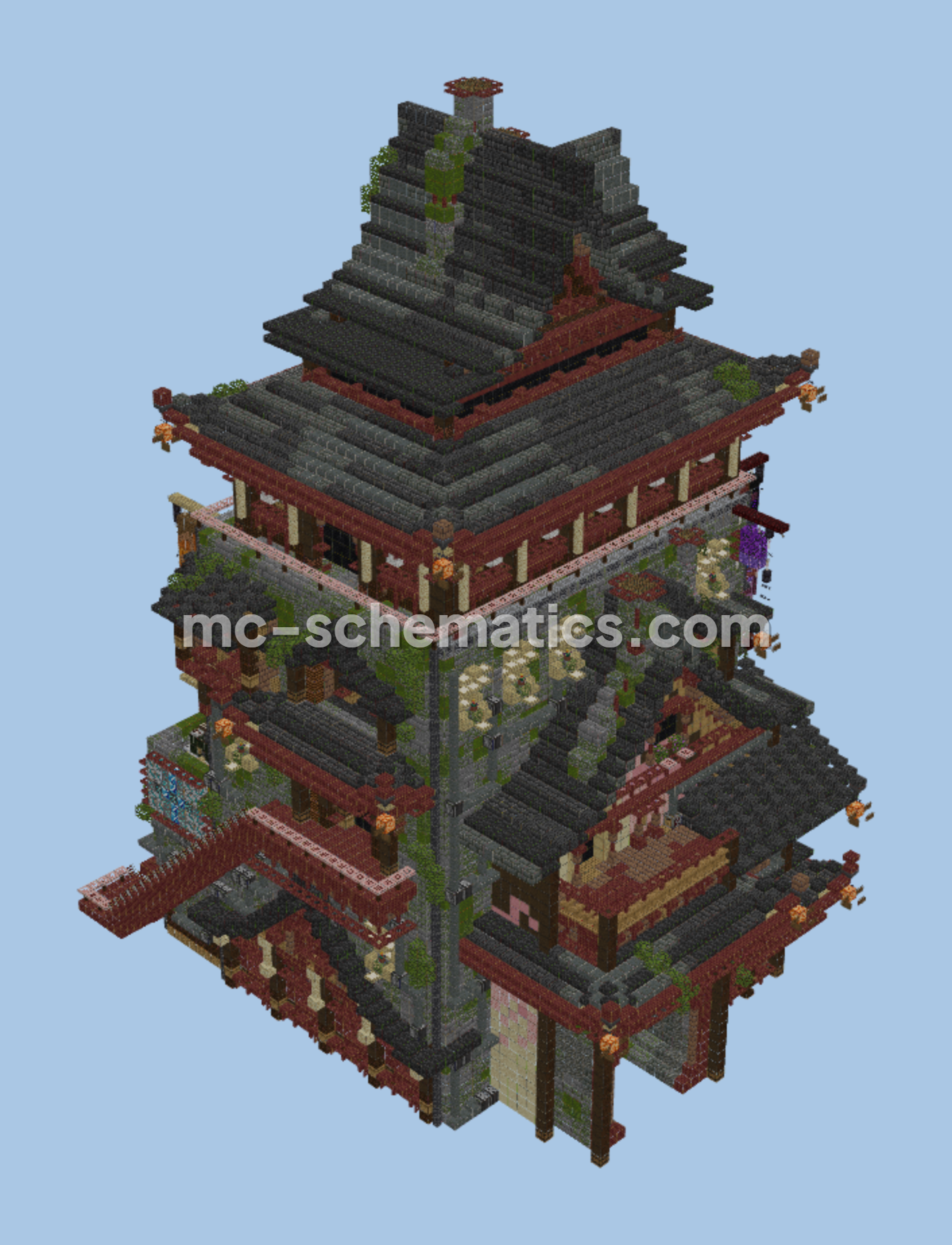 Modern Futuristic Dojo Minecraft schematic preview