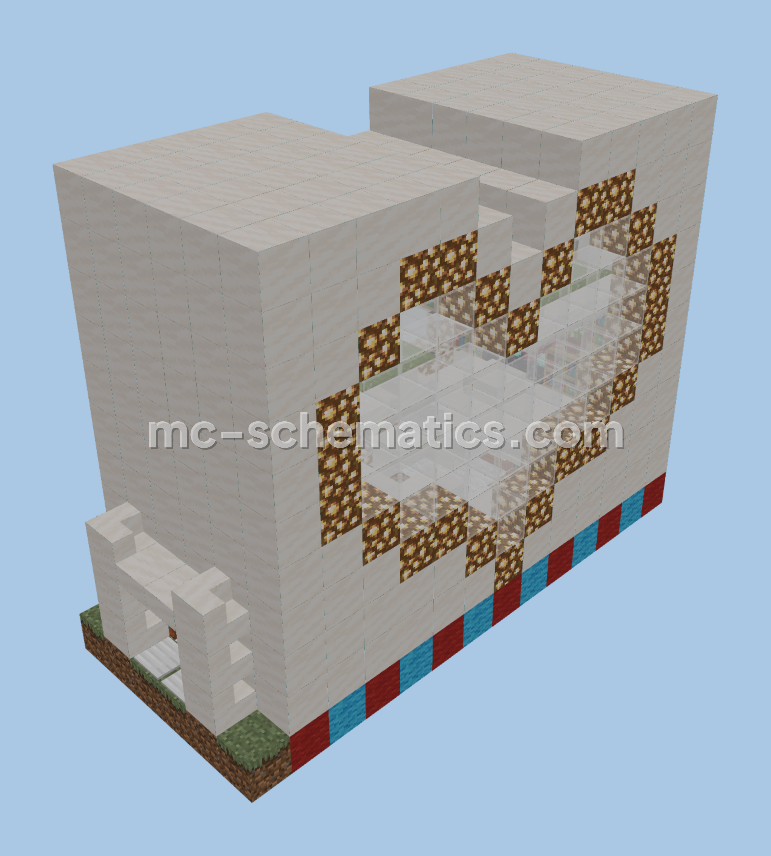 Modern Heart-Shaped Residence Minecraft schematic preview