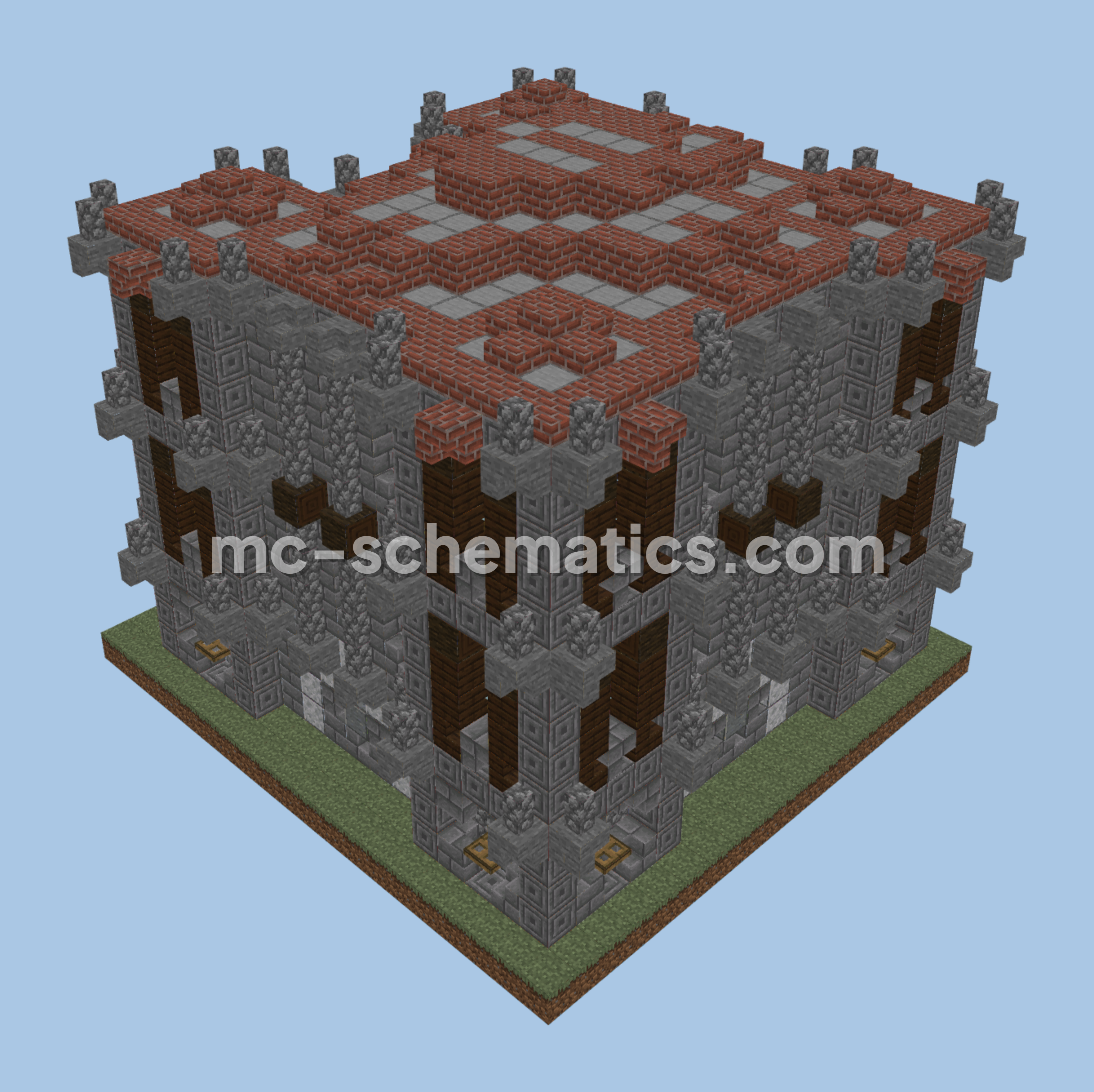 Modern Quartz And Stone House Minecraft schematic preview