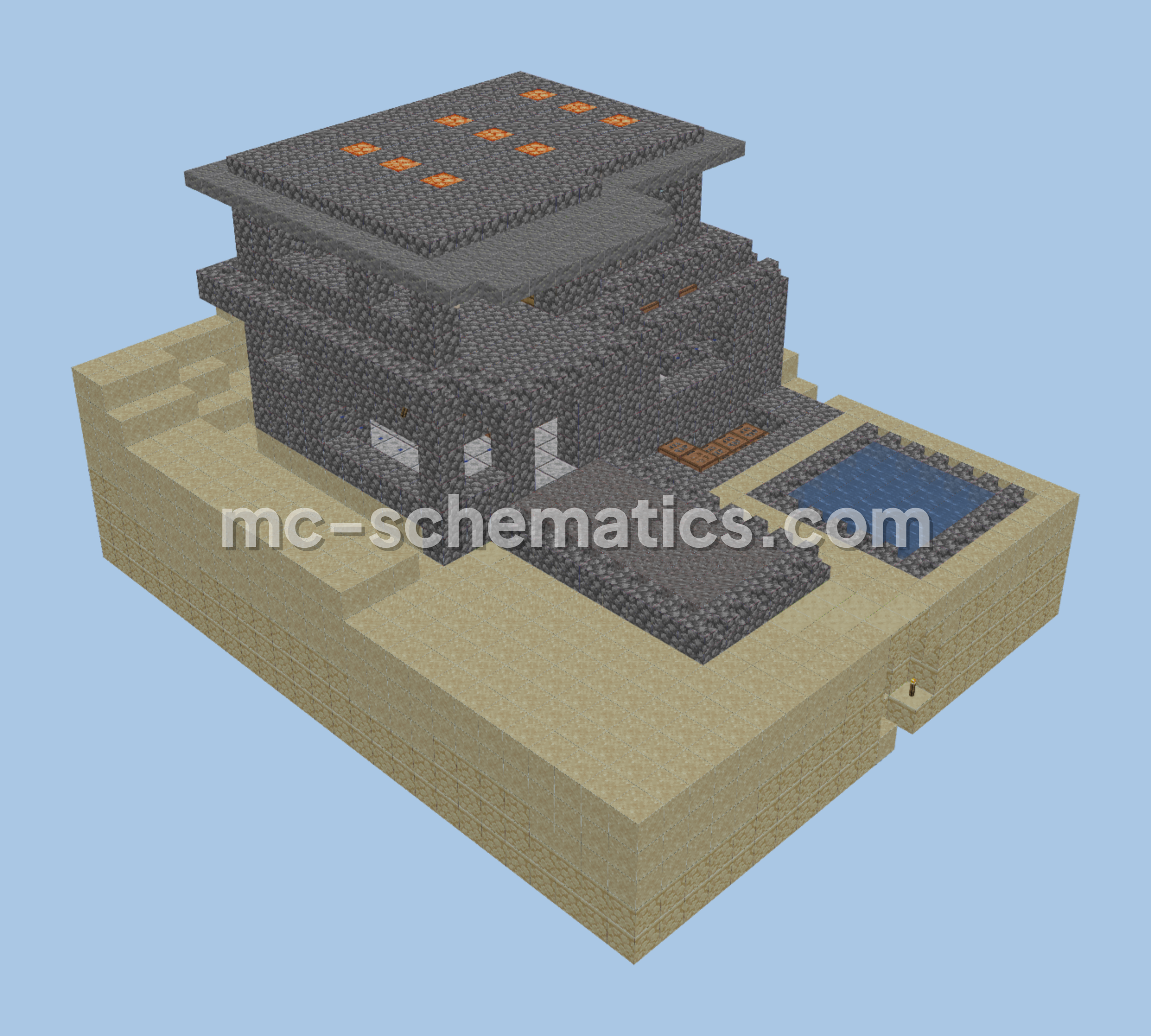 Modern Luxury Villa Minecraft schematic preview