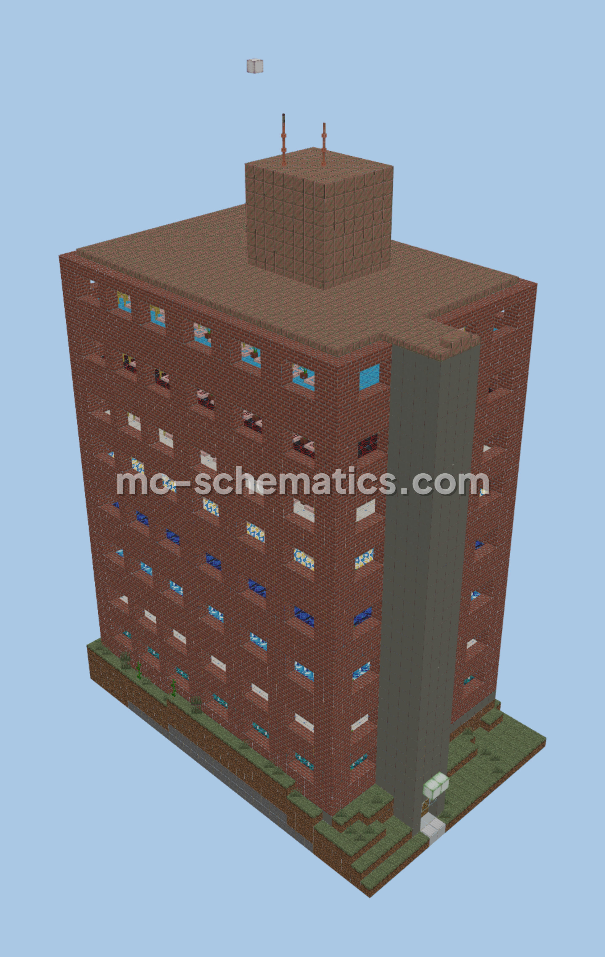 Modern Office Tower Minecraft schematic preview