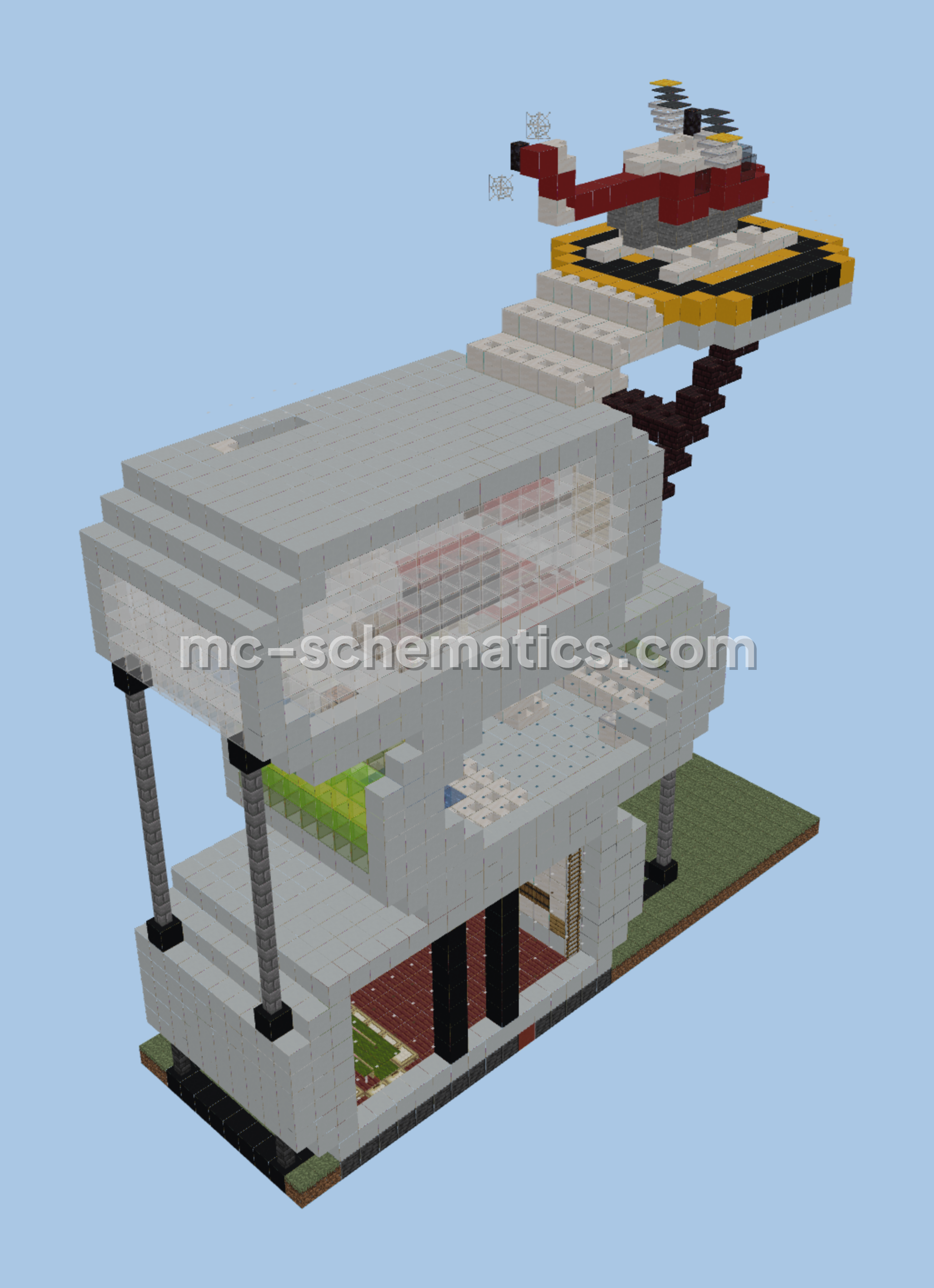 Modern Palace Building Minecraft schematic preview