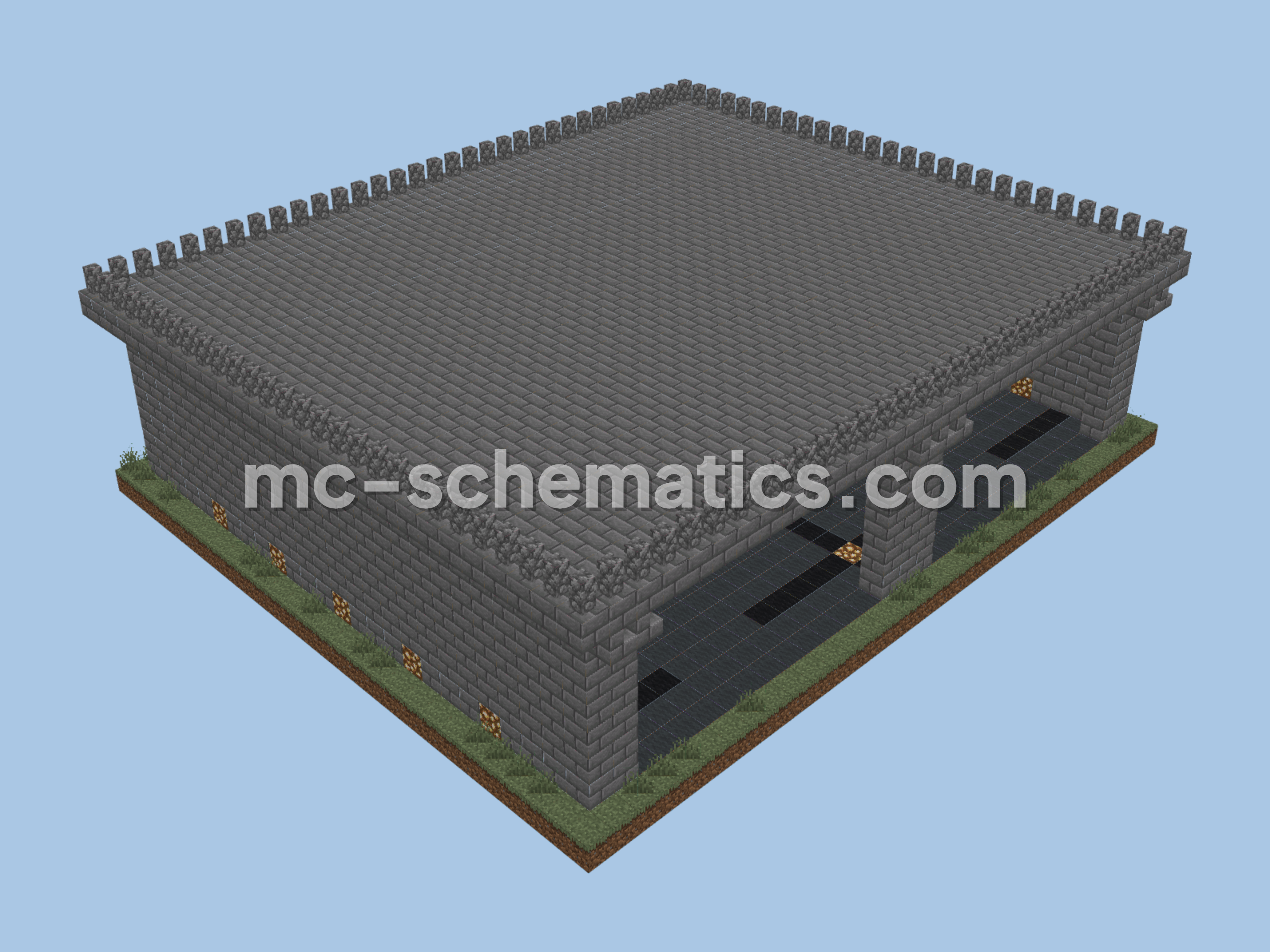 Modern Parking Garage Structure Minecraft schematic preview