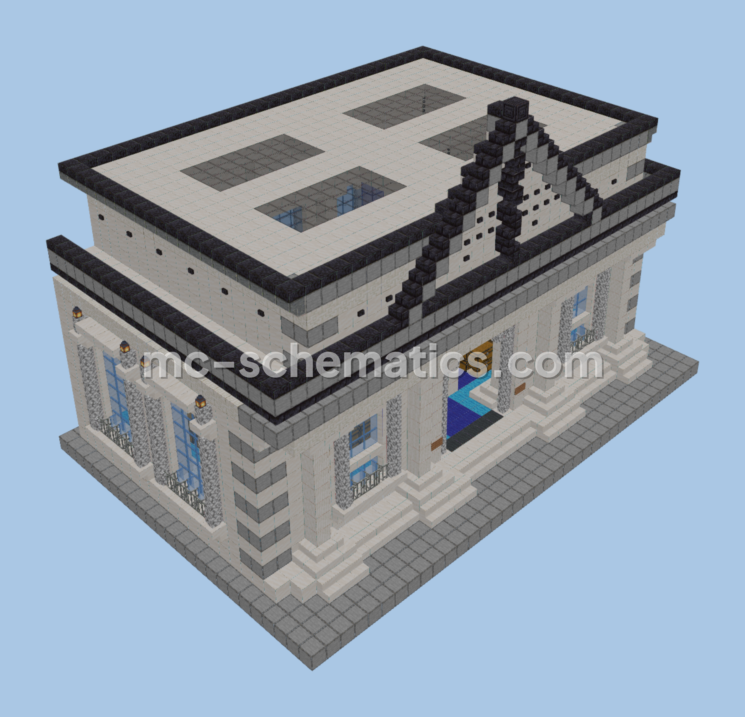 Modern Quartz Reserve Bank Minecraft schematic preview