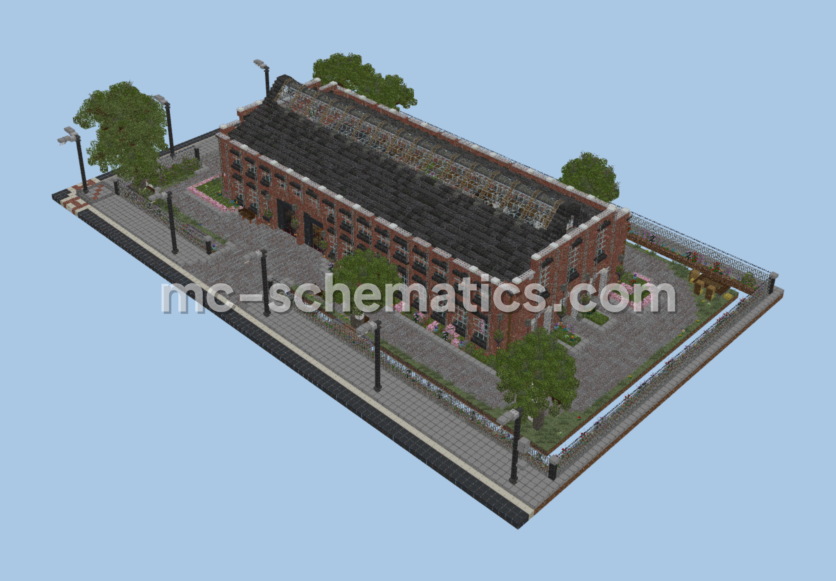 Modern Renovated Factory Structure Minecraft schematic preview