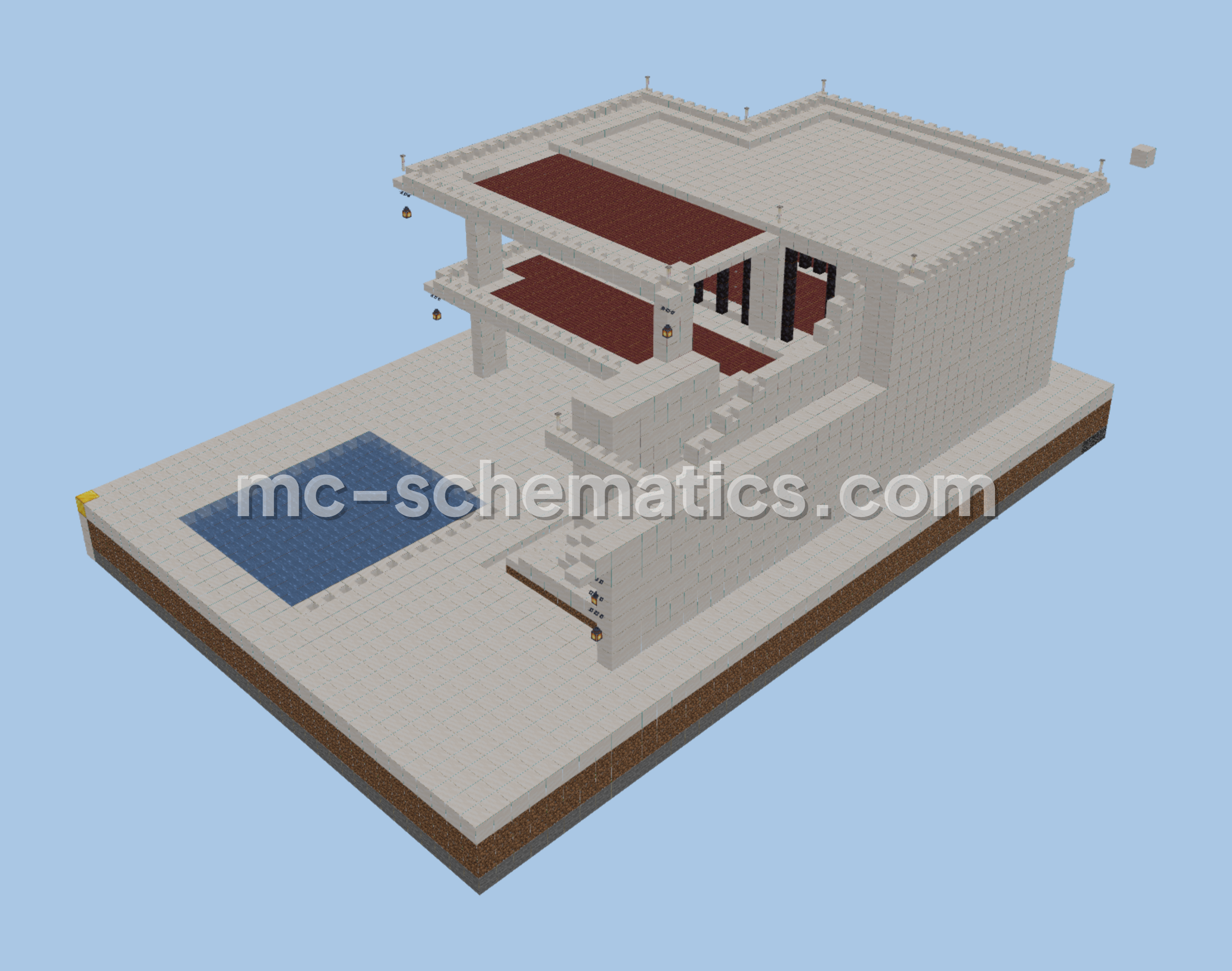 Modern Residence 001 Minecraft schematic preview