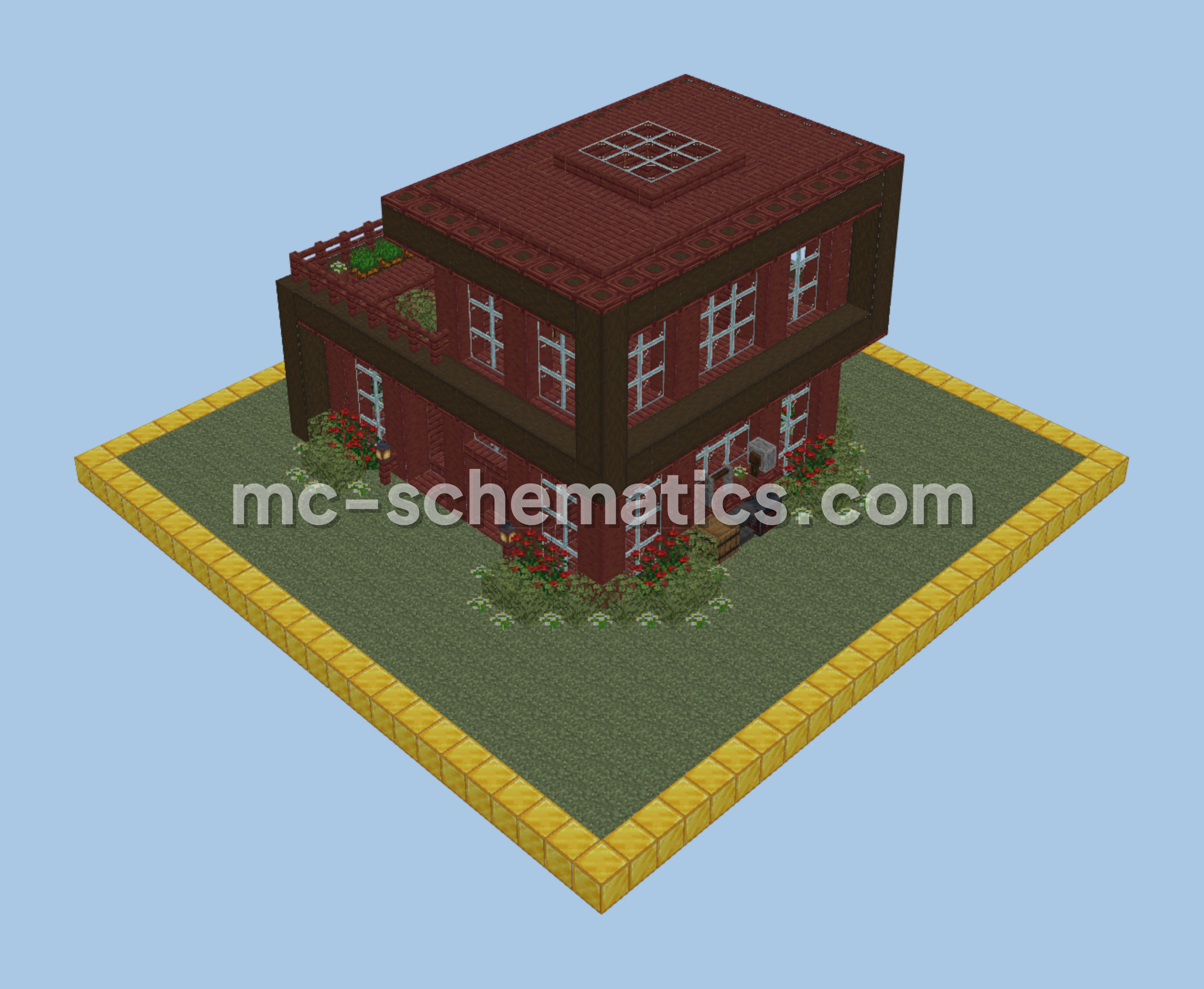Modern Starter House Design Minecraft schematic
