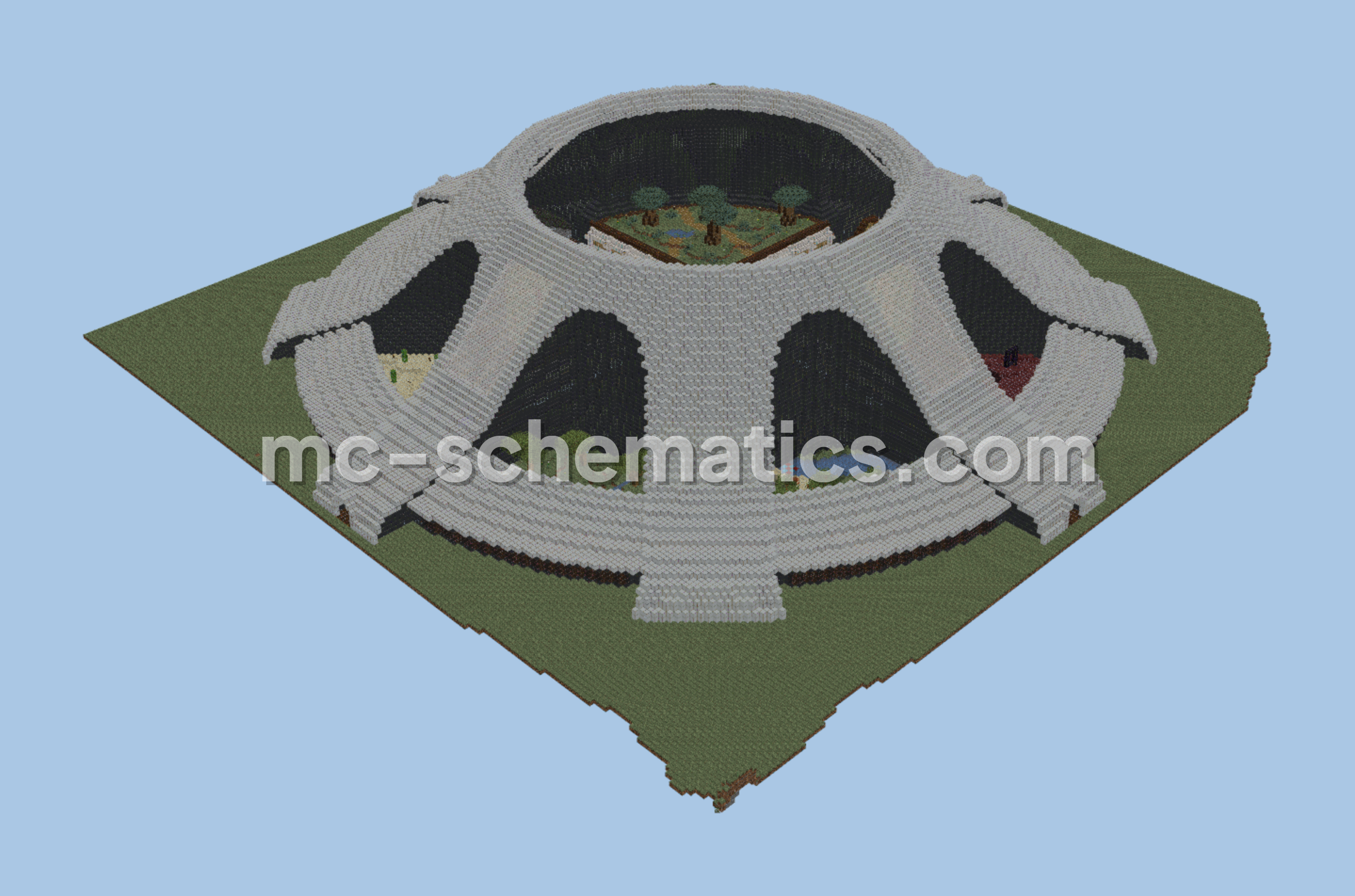 Modern Survival Base With Auto Storage Minecraft schematic preview