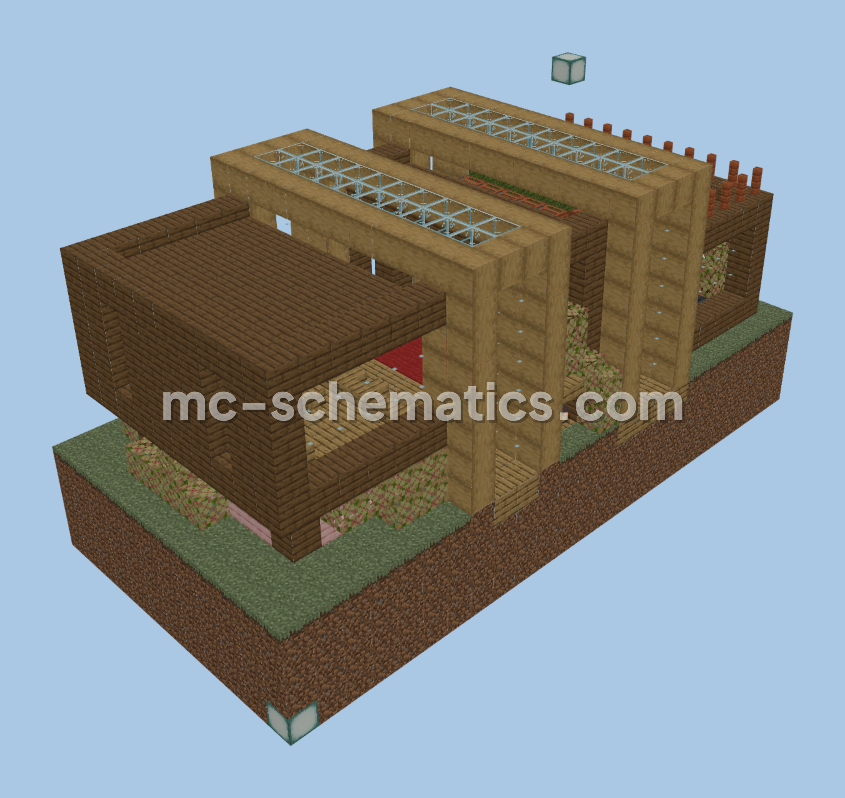 Modern Two Story House Minecraft schematic preview