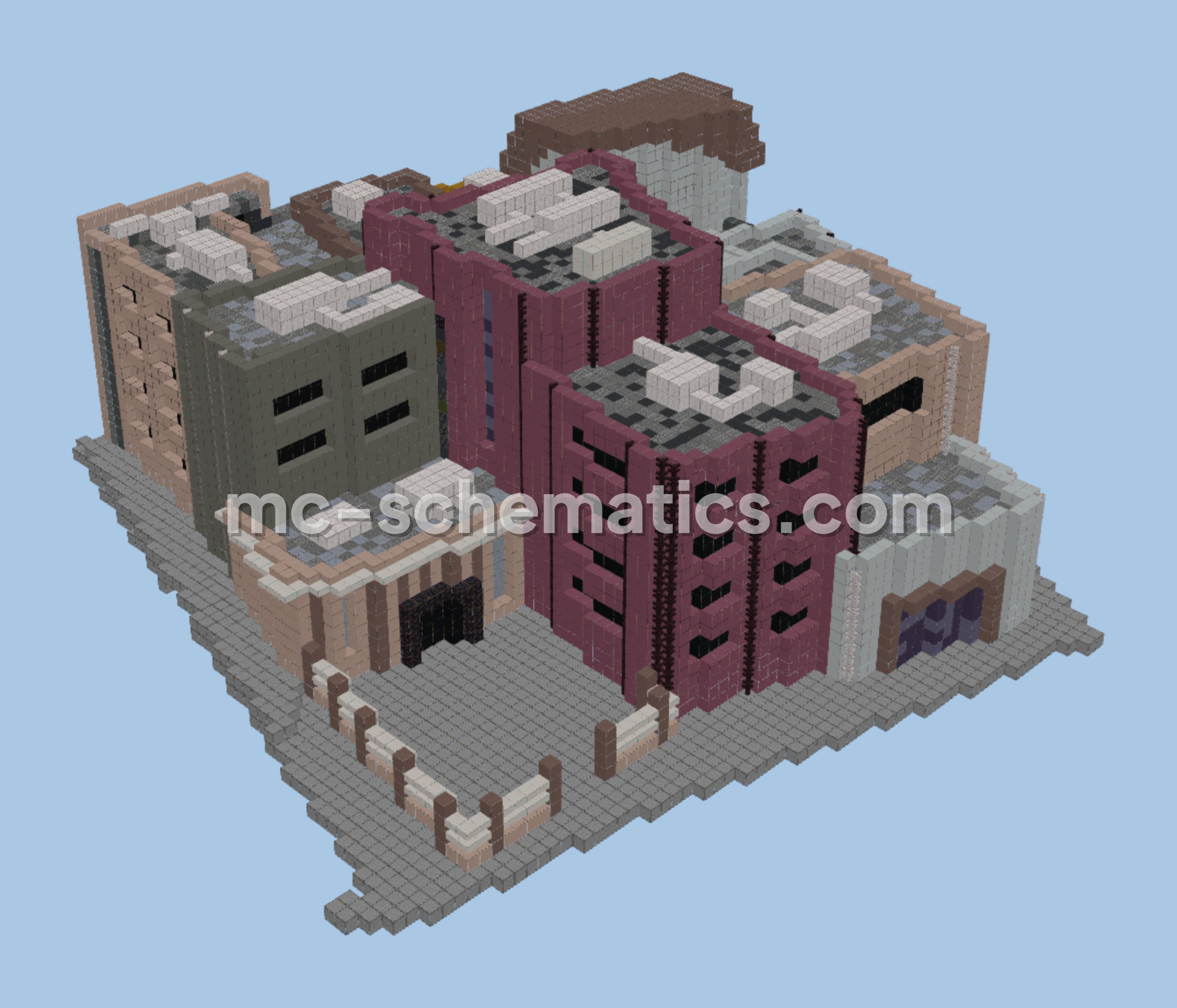 Modern Urban House Minecraft schematic preview