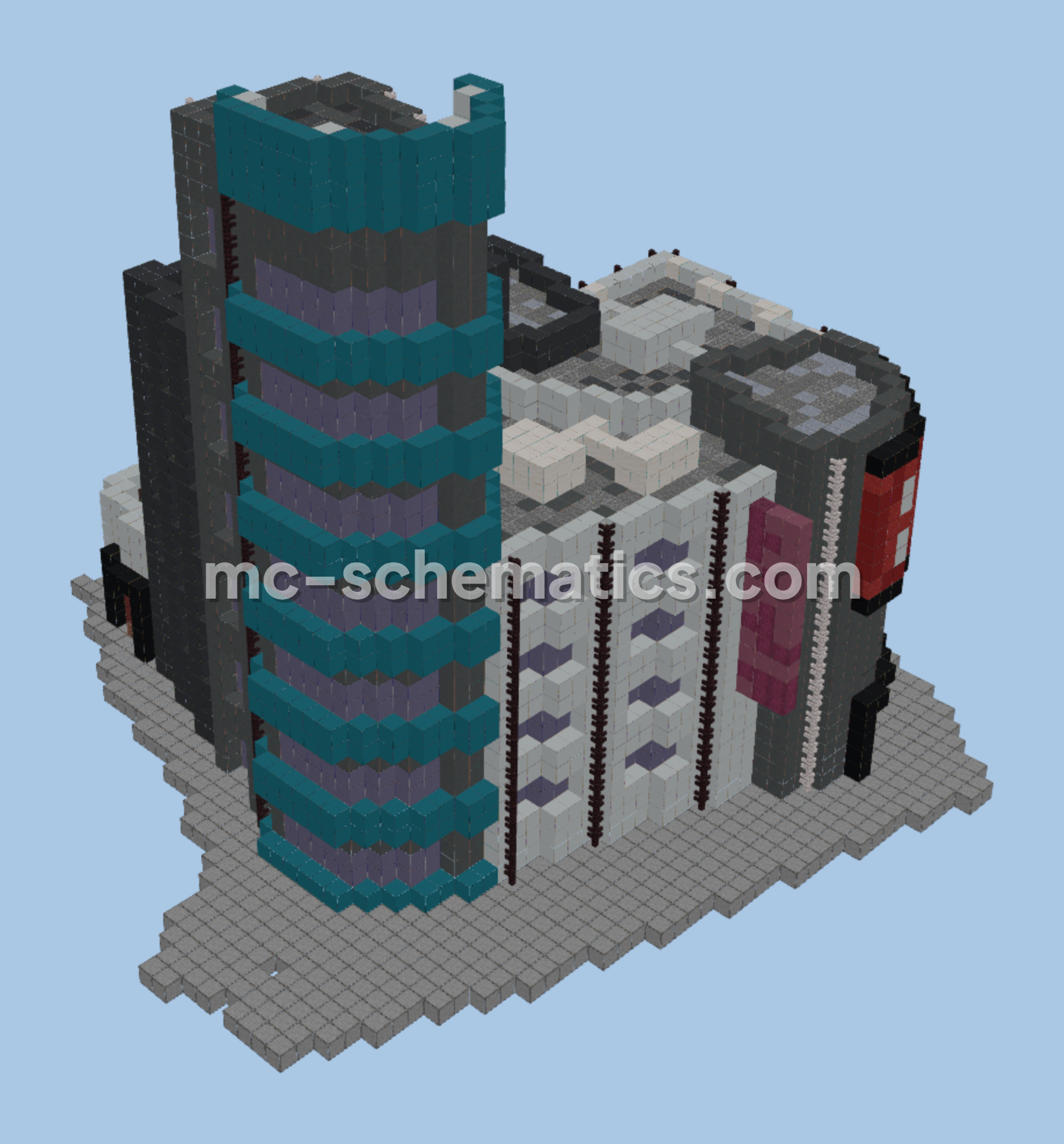 Modern Urban Palace House Minecraft schematic preview
