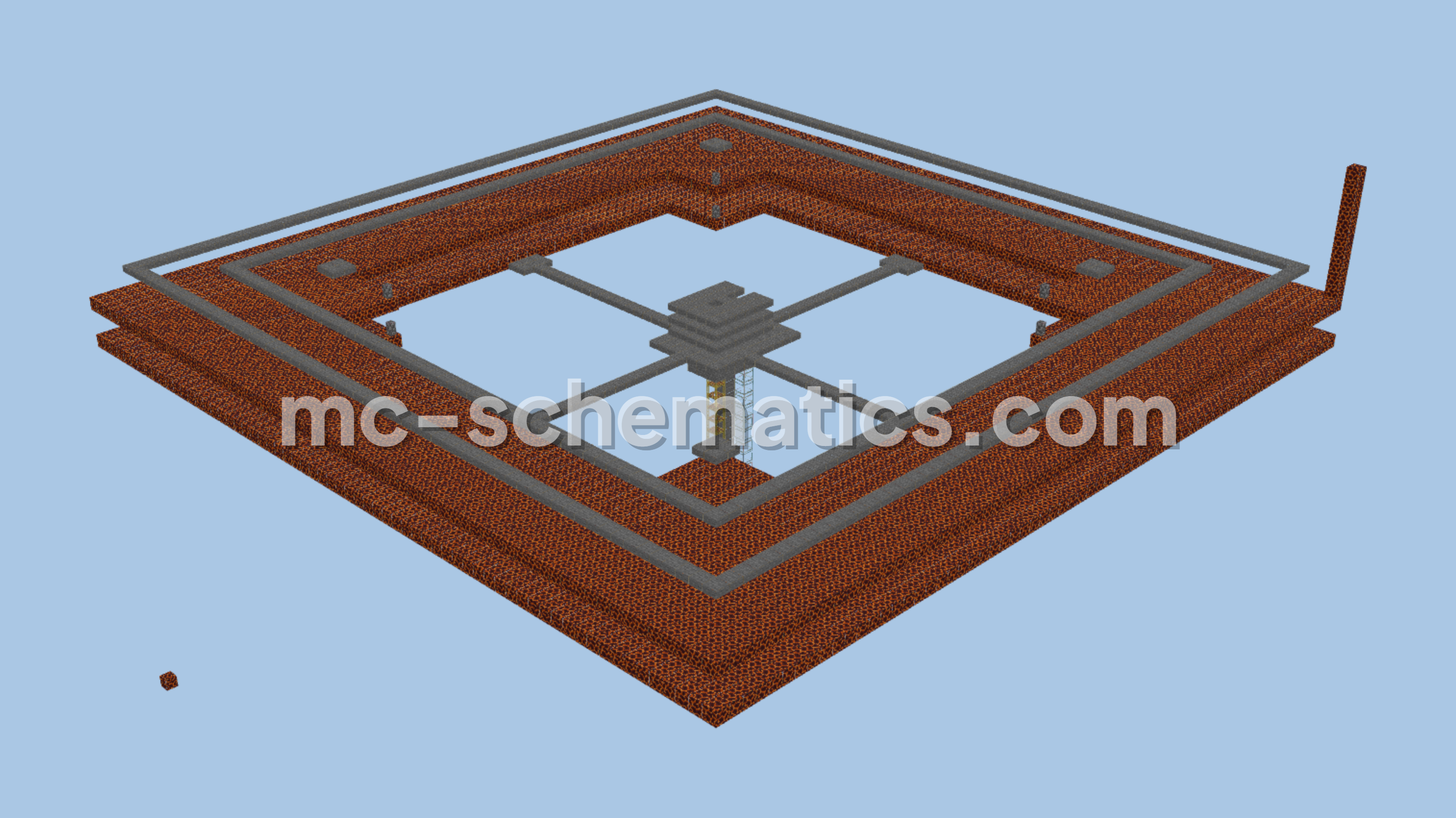 Modified Gold Farm Design Minecraft schematic preview