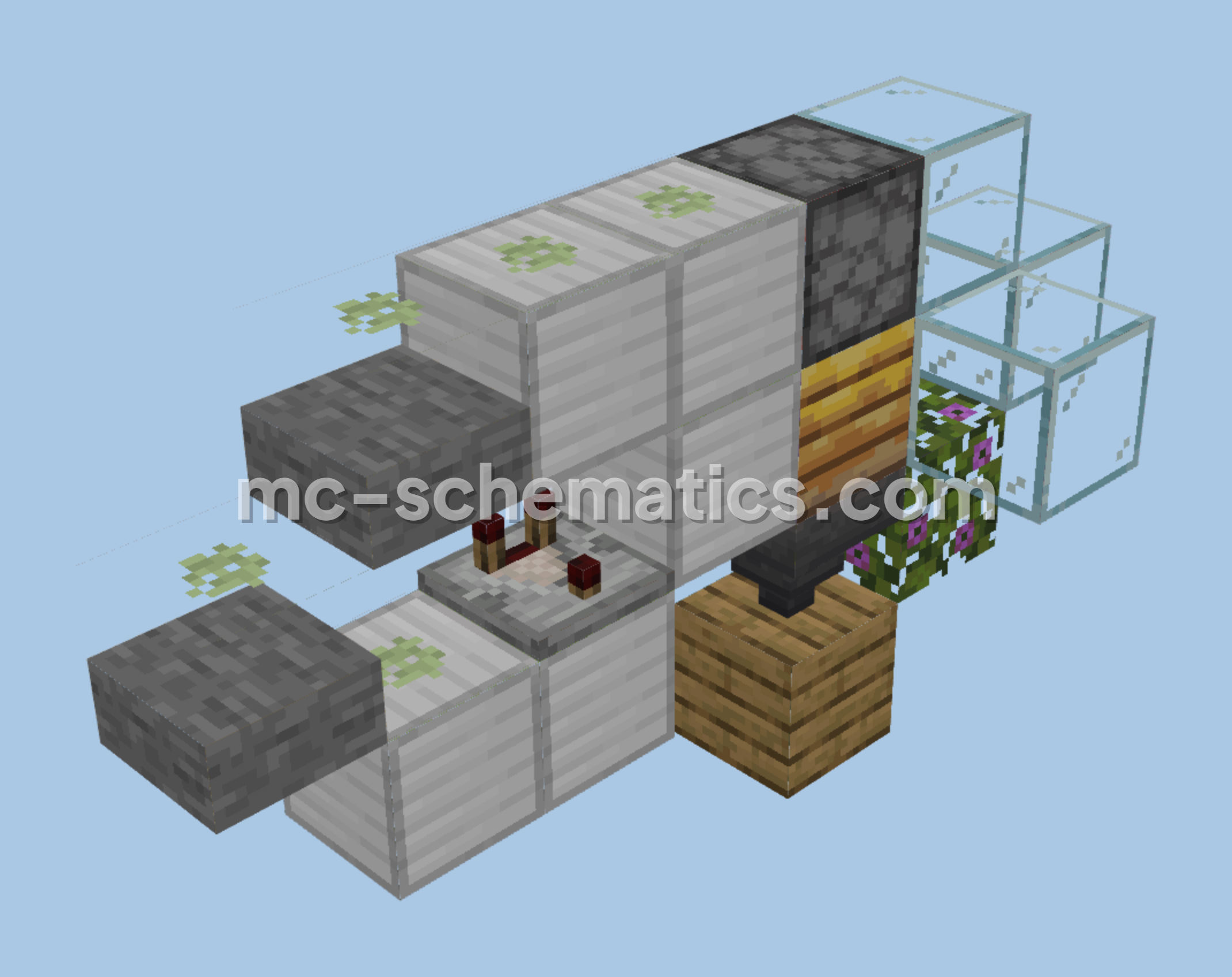 Modular Bee Farm Design Minecraft schematic preview