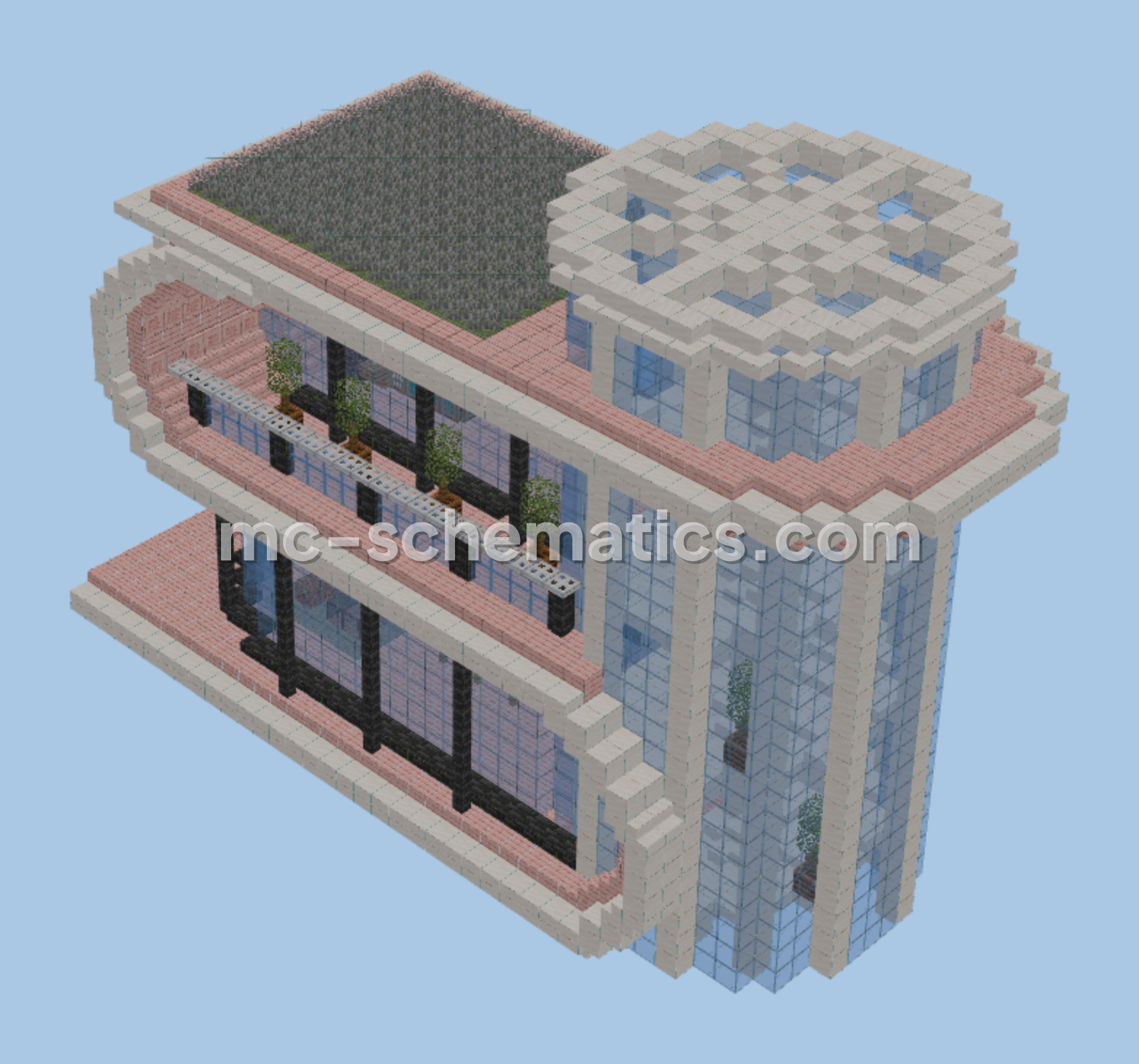 Modular Lab Base Structure Minecraft schematic preview