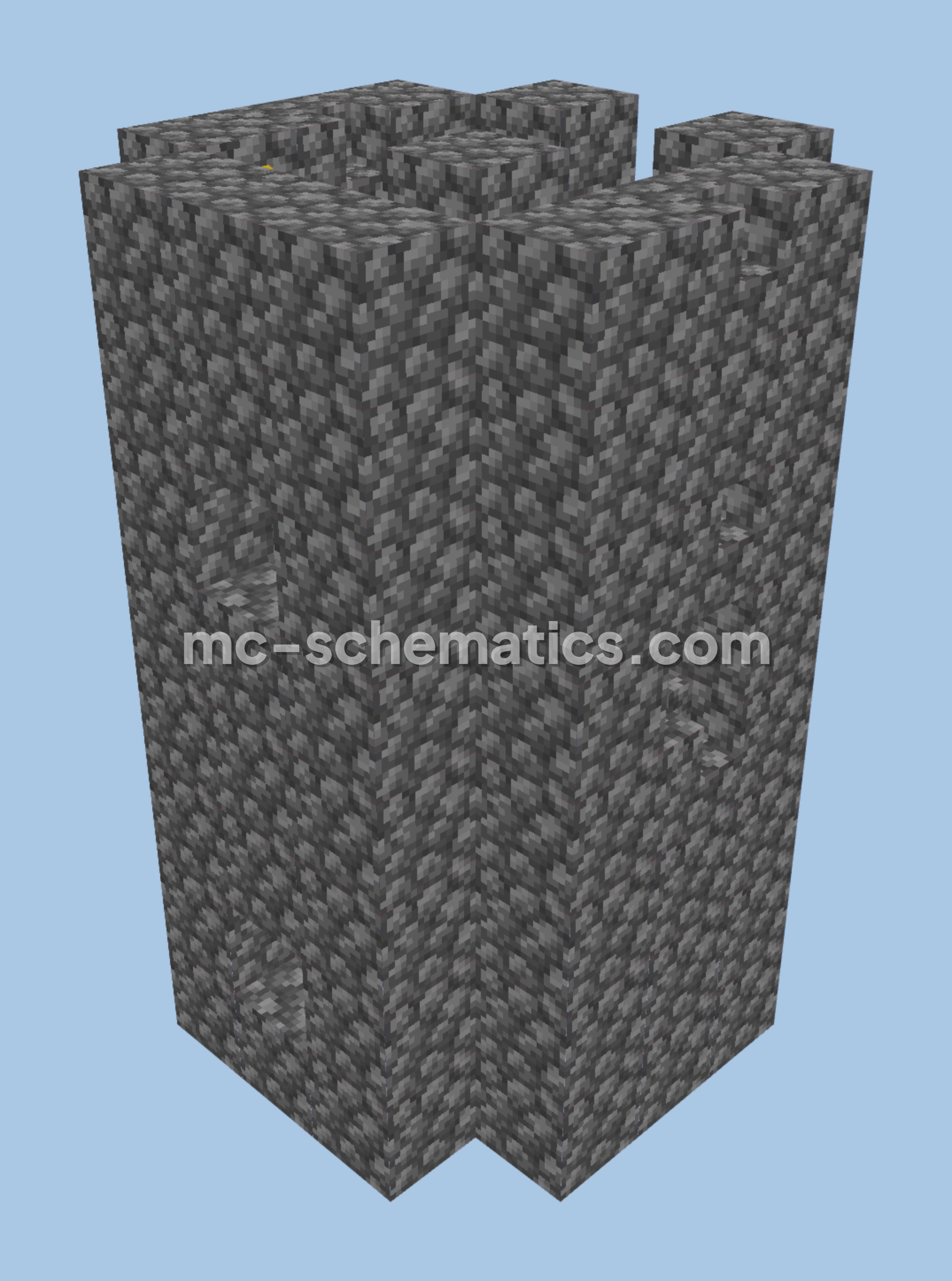 Modular Tower Section Down Minecraft schematic preview
