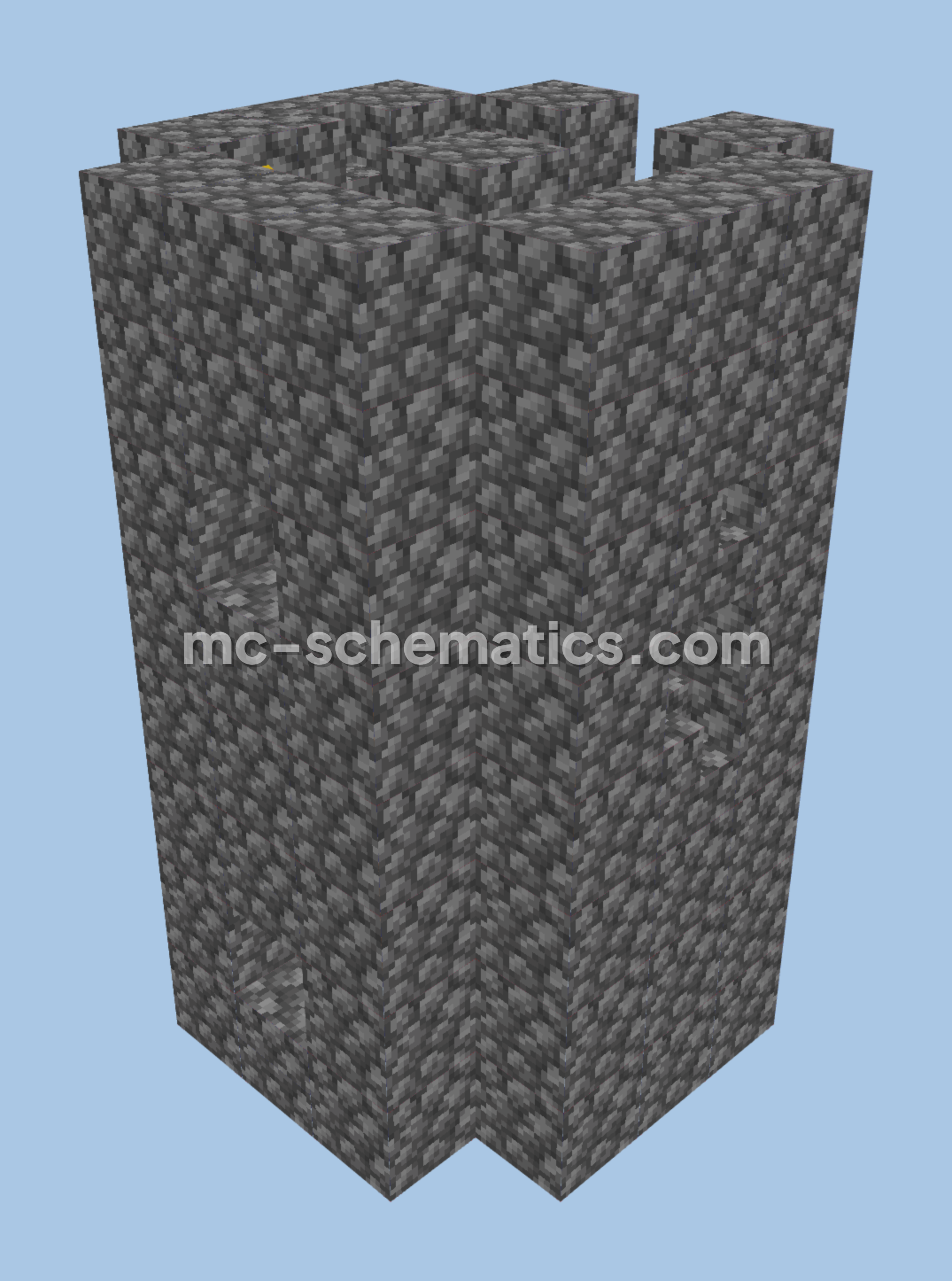 Modular Tower Section Up Minecraft schematic preview
