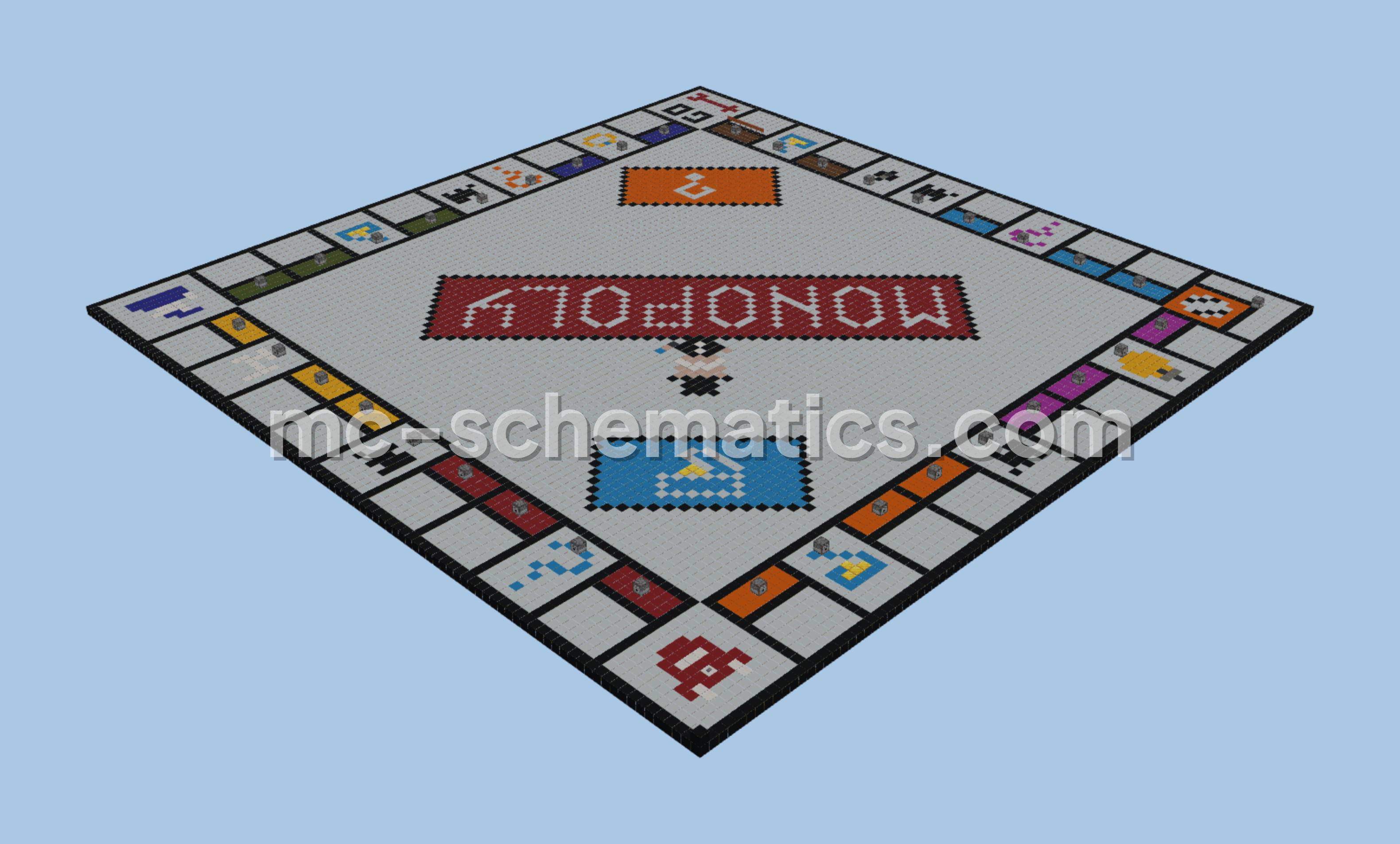 Monopoly Board Game Build Minecraft schematic preview
