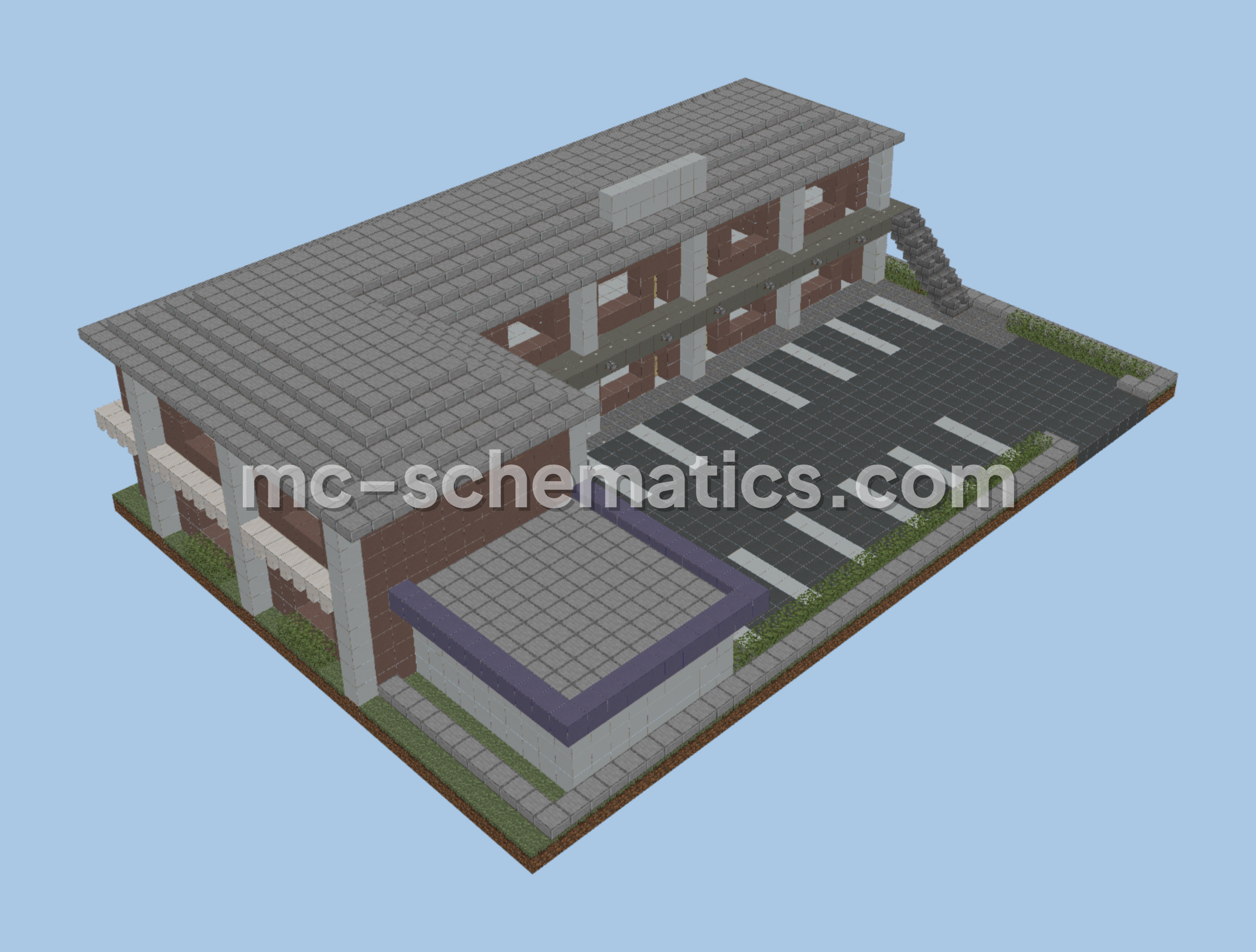 Motel Building Minecraft schematic preview