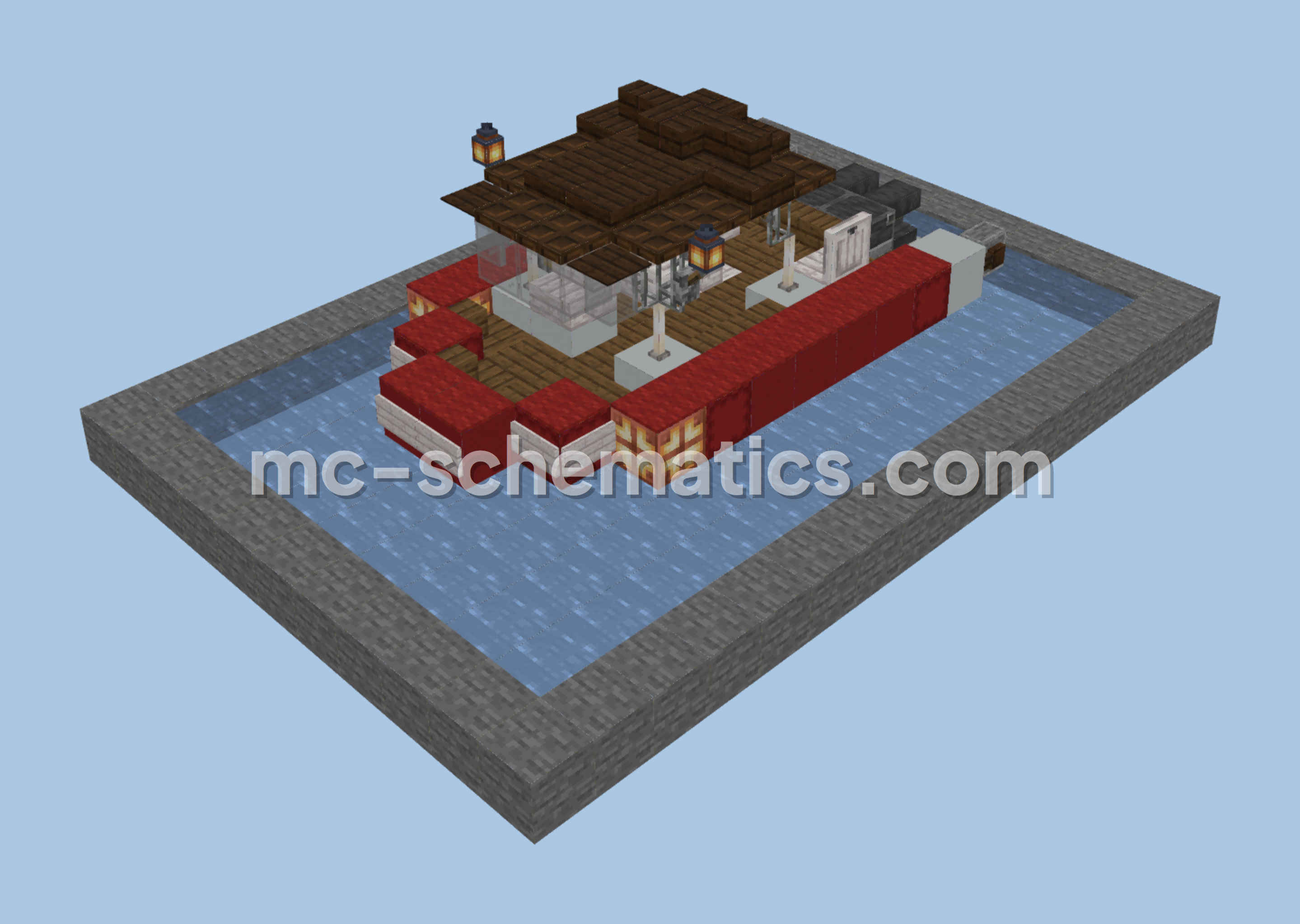 Motorboat Vehicle Schematic Minecraft schematic preview