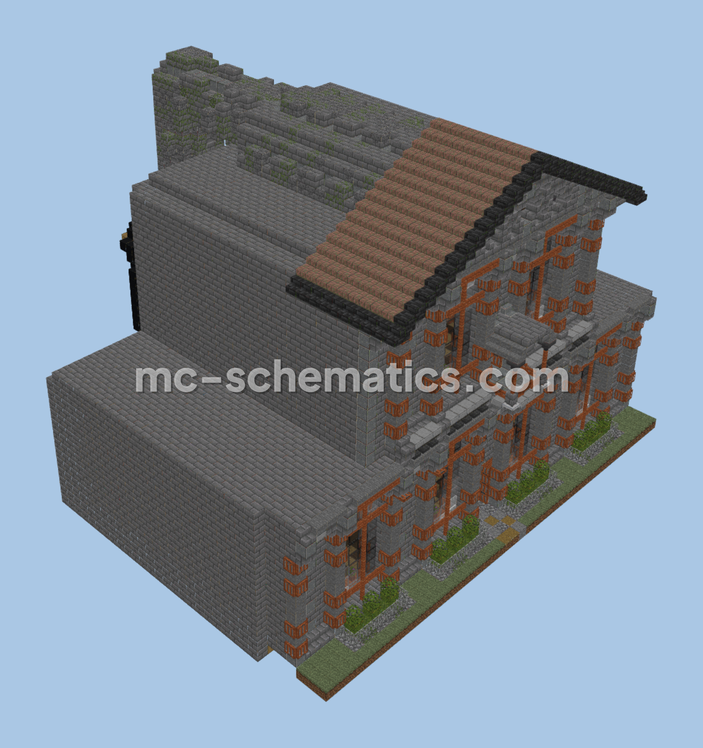 Mountain Library Structure Minecraft schematic preview