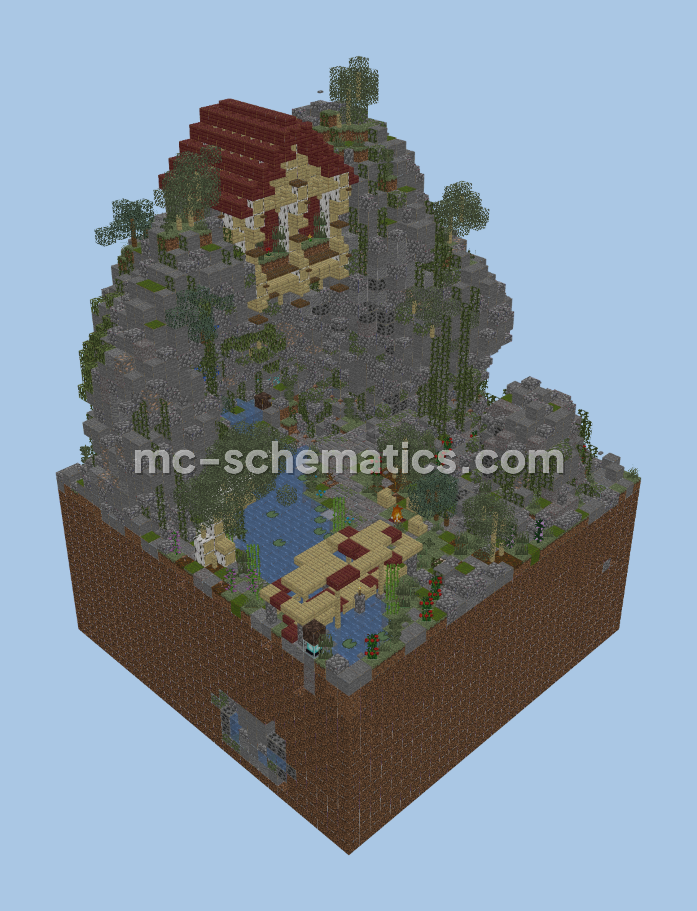Mountain Plot Build Minecraft schematic preview
