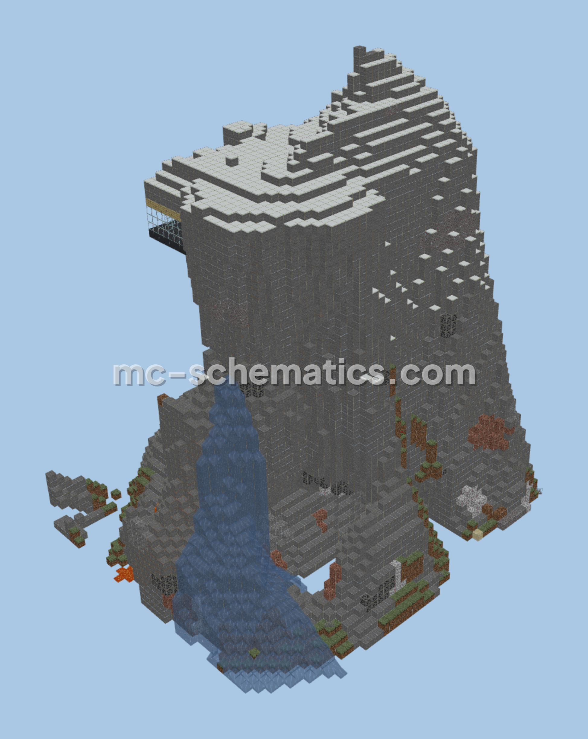 Mountain Villa Overlooking Void Minecraft schematic preview