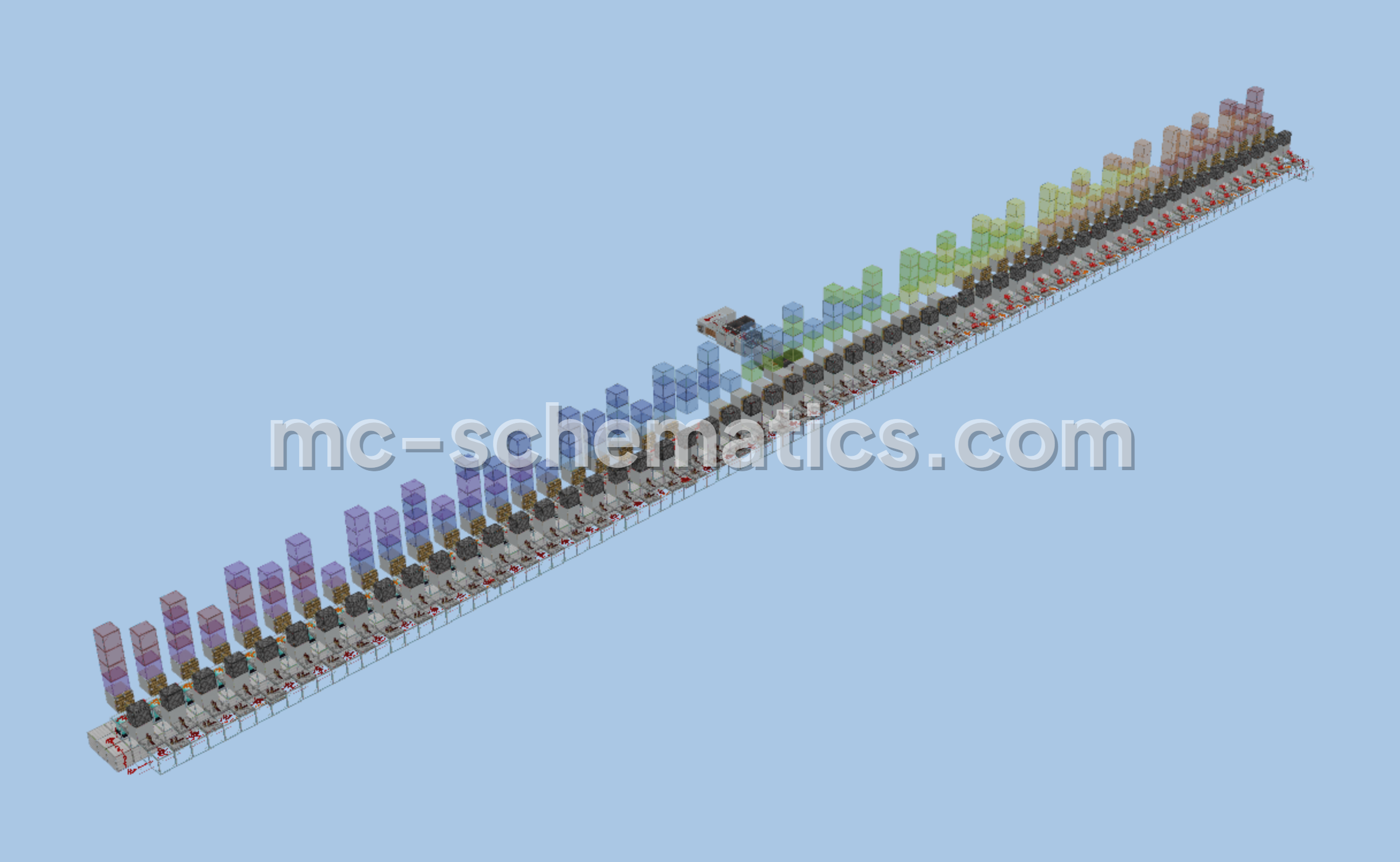 Moving Rainbow Beacon Minecraft schematic preview