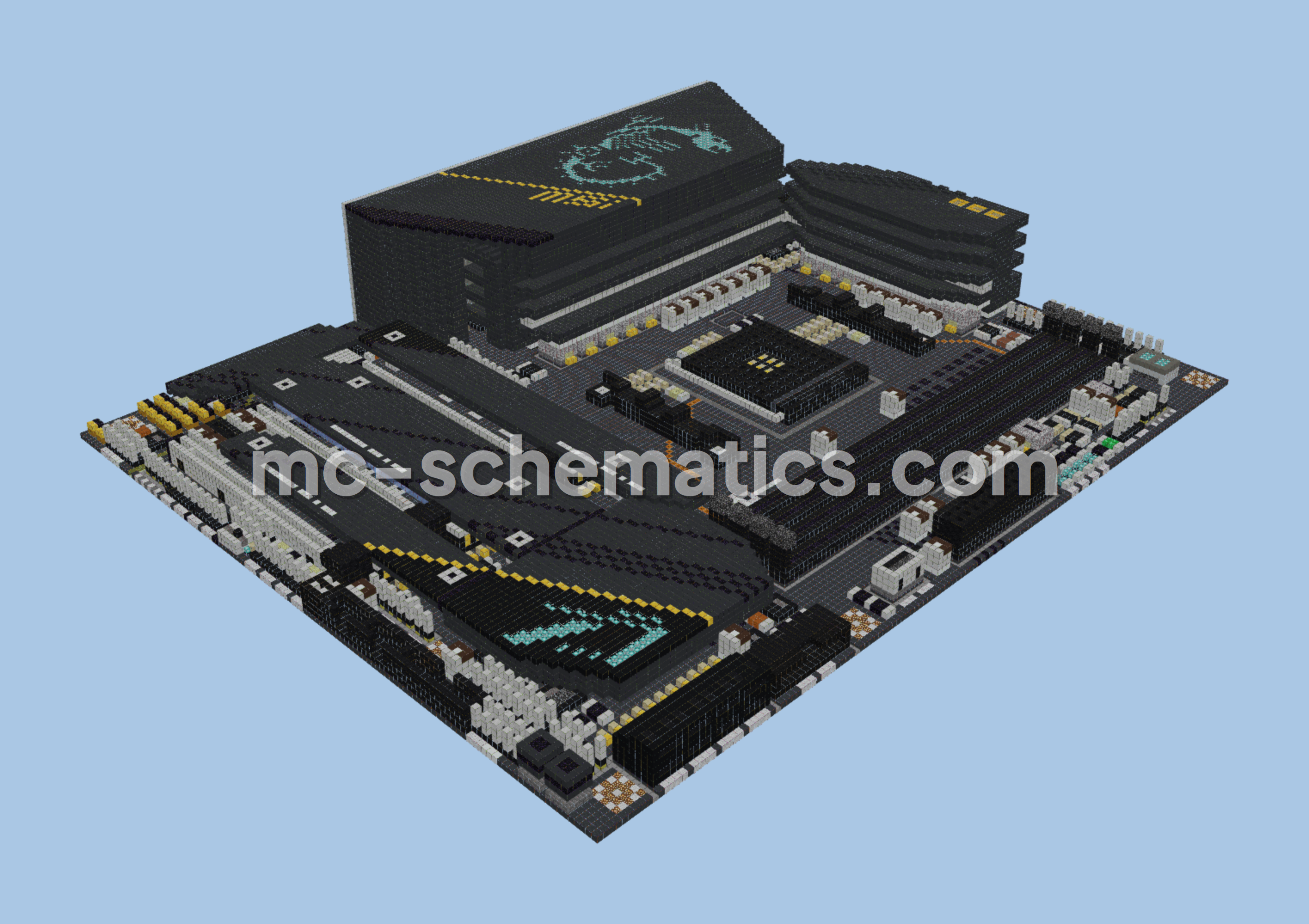 MSI X570S-ACE MAX Motherboard Schematic Minecraft schematic preview