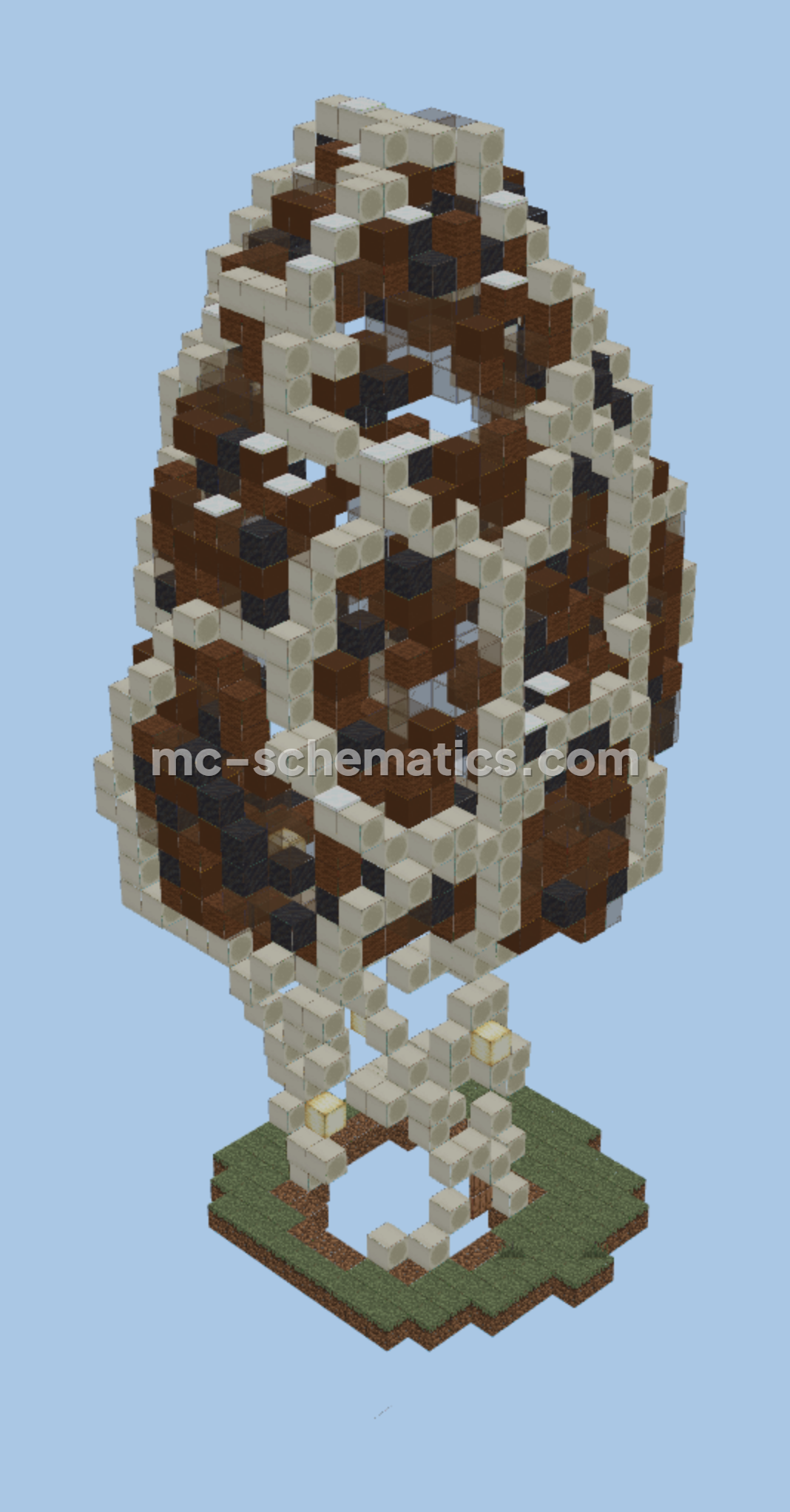 Mushroom House Build Minecraft schematic preview