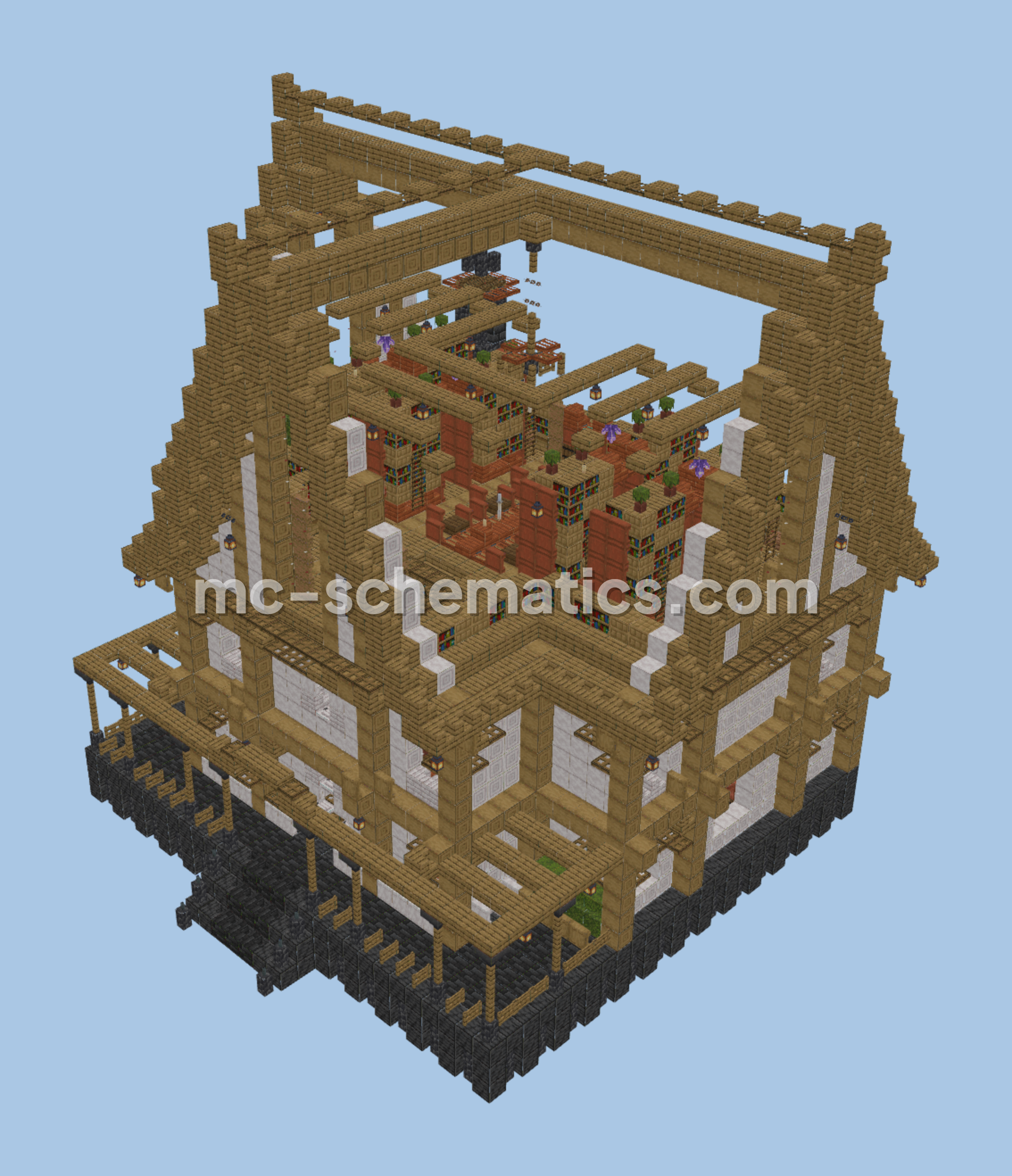 Mushroom House With Oak Accents Minecraft schematic preview