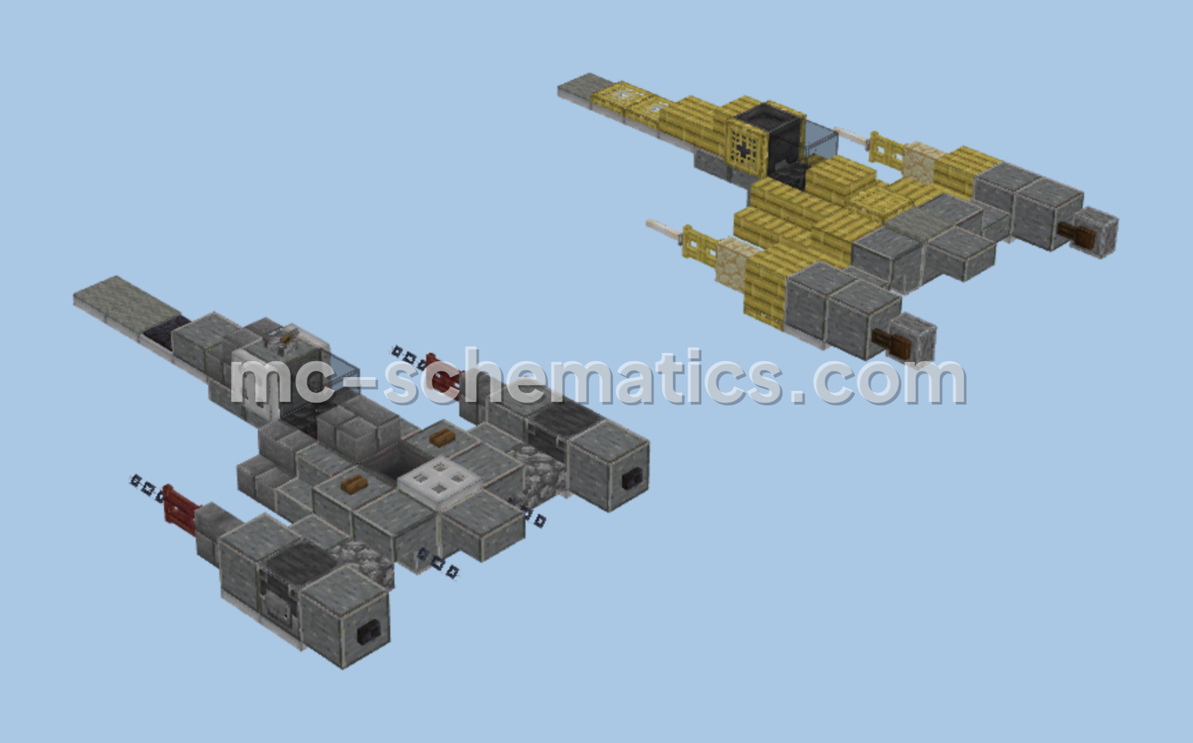 N-1 Starfighter Din's Version Build Minecraft schematic preview