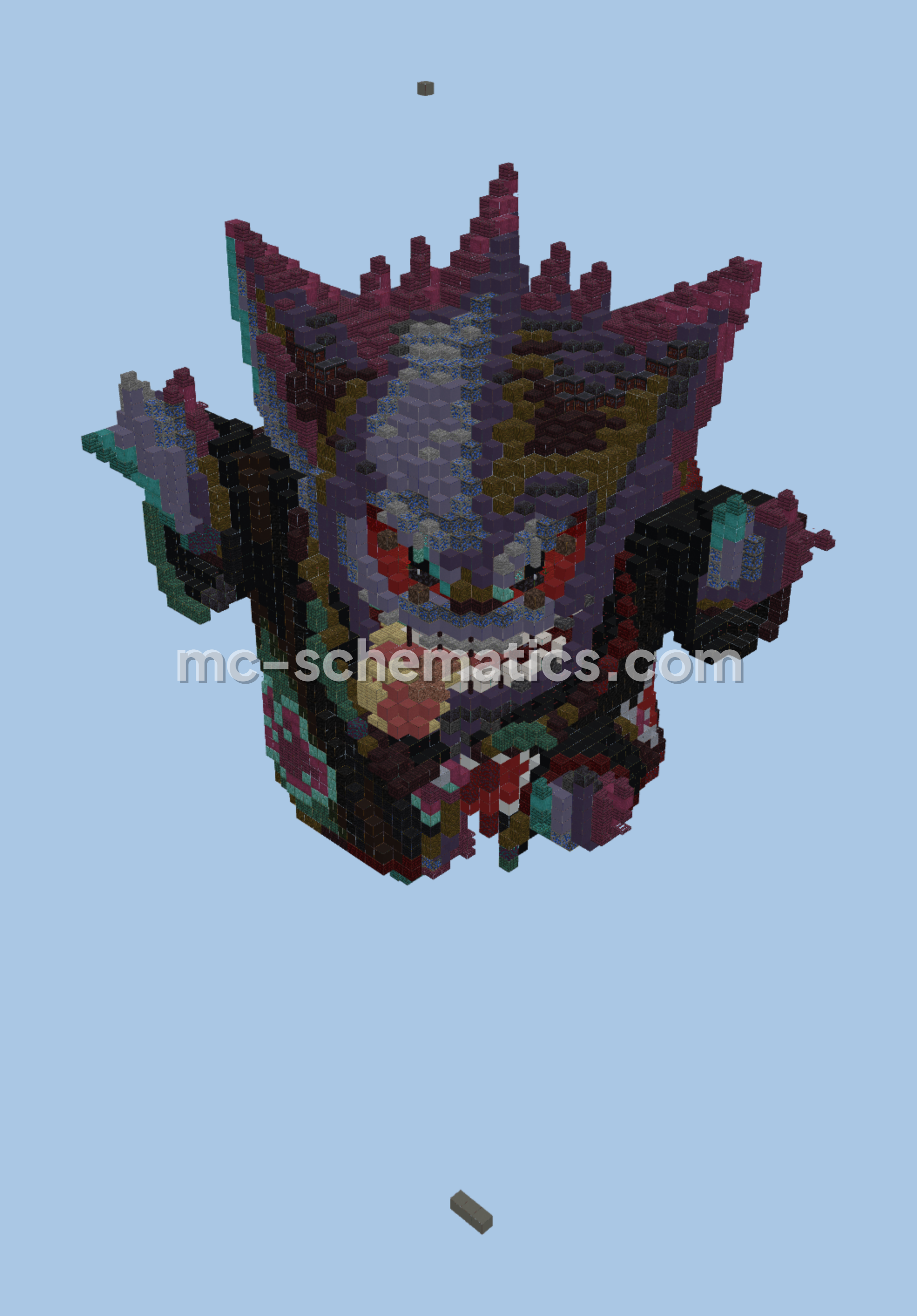 Naruto Style Gengar Statue Minecraft schematic