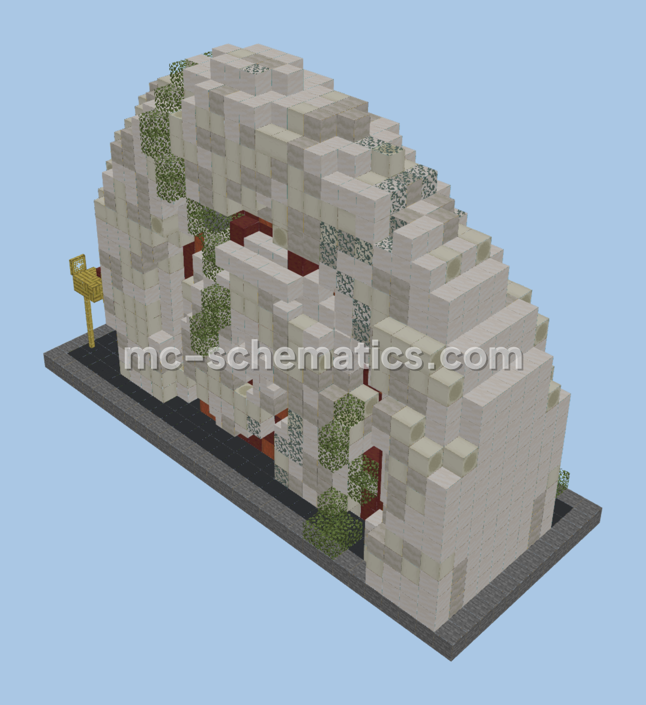 Nautilus Shell House Minecraft Build Minecraft schematic preview