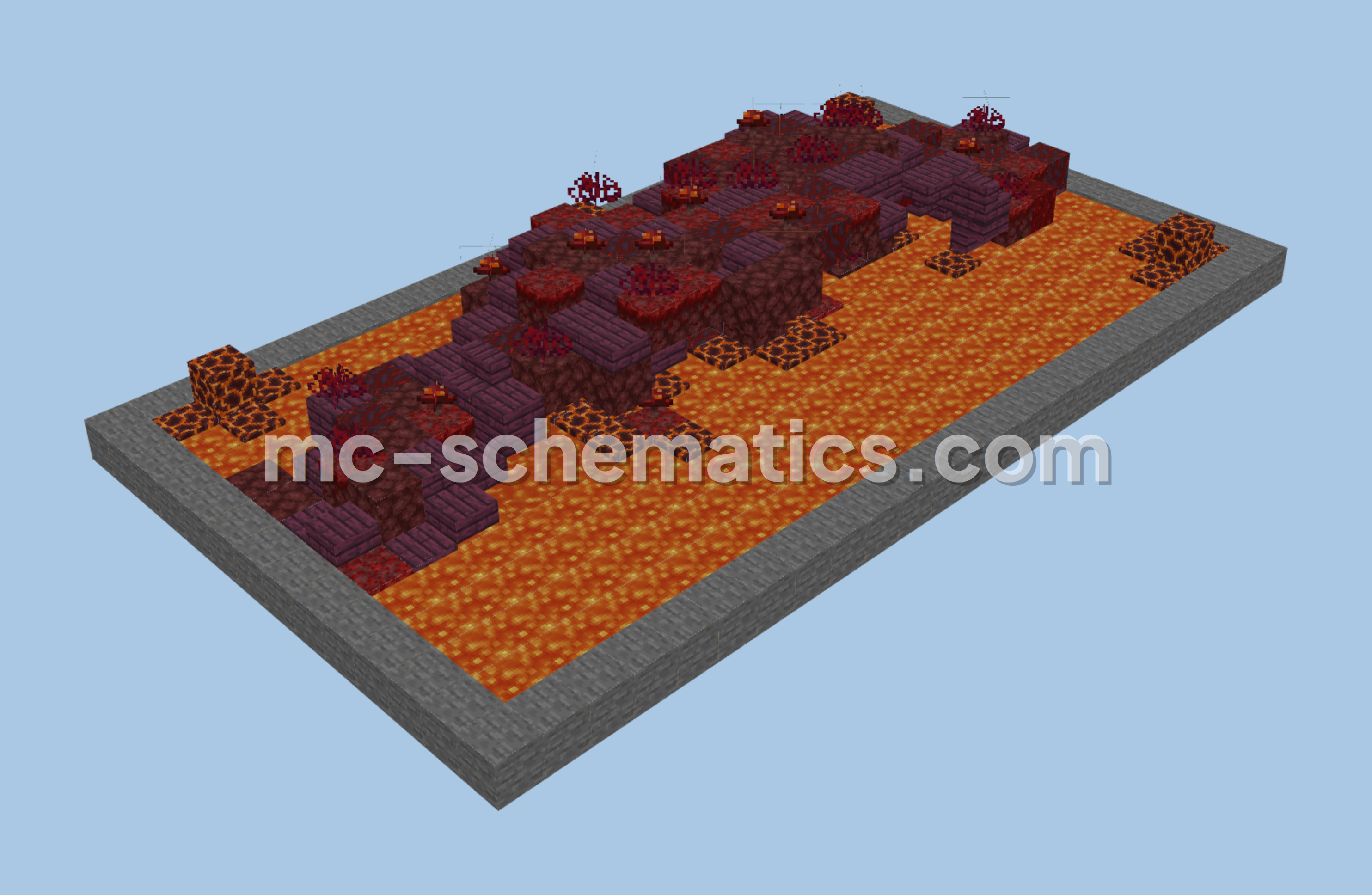 Nether Bridge Structure Minecraft schematic preview