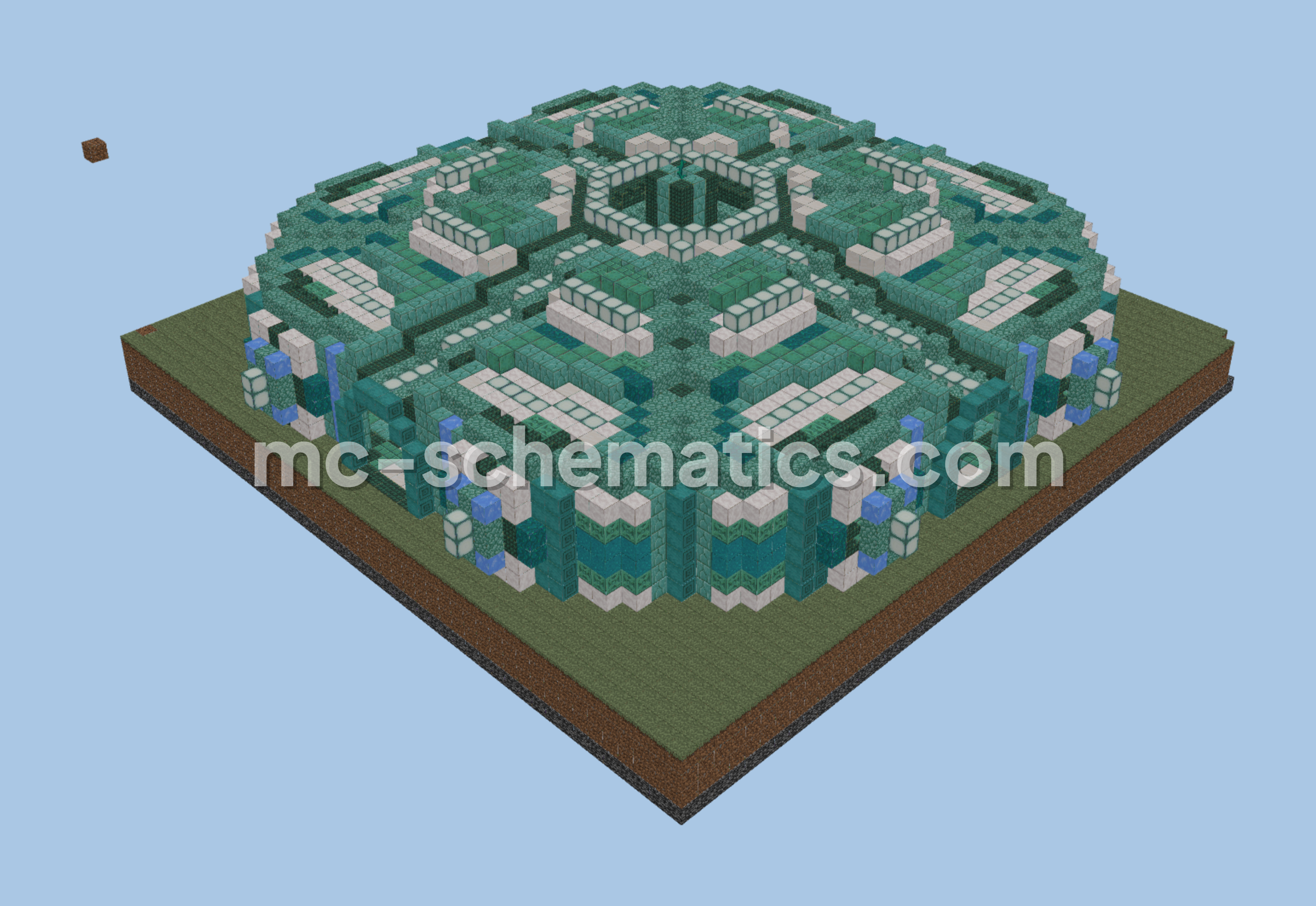 Nether Hub Transportation Base Minecraft schematic preview