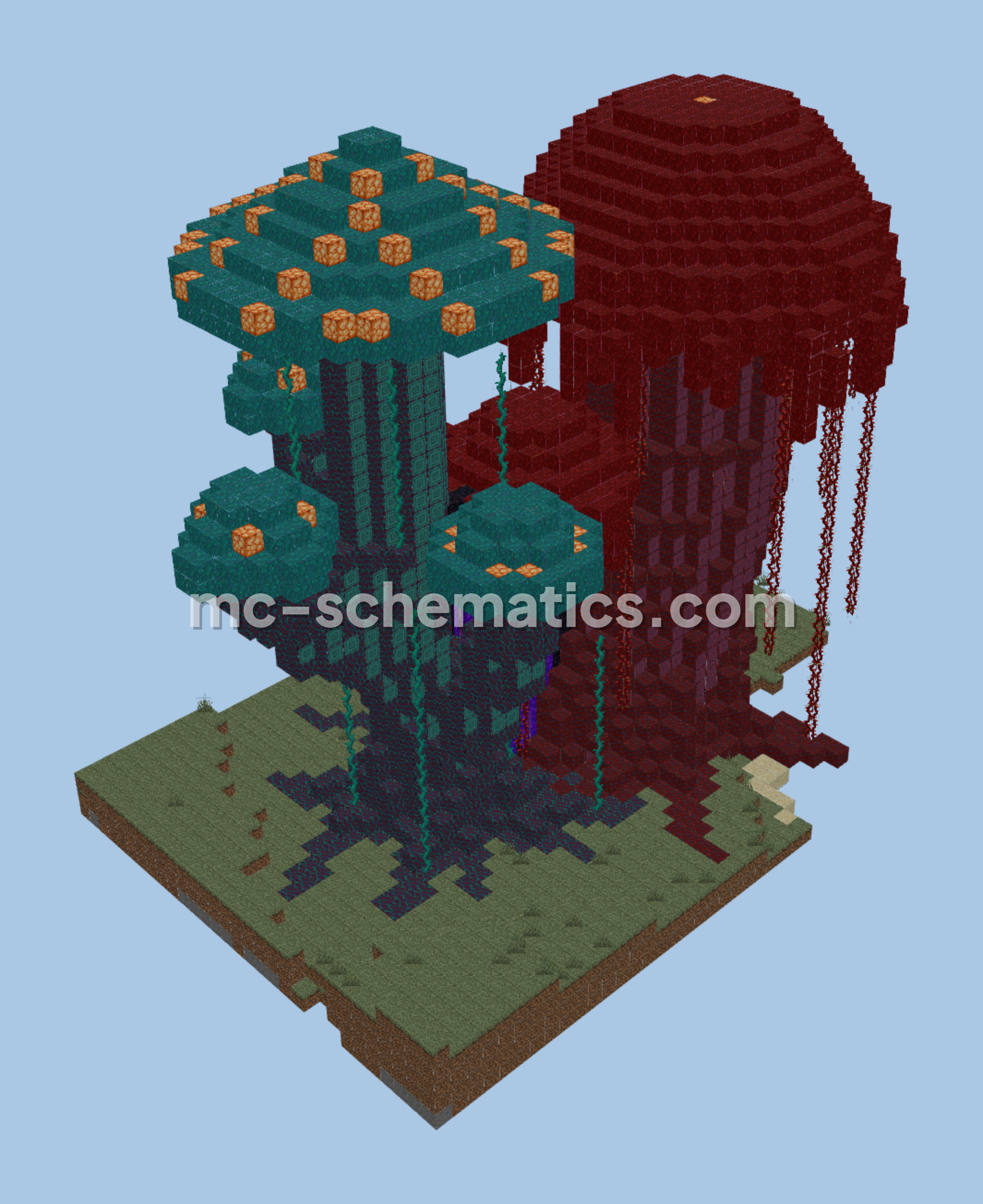 Nether Mushroom Portal Minecraft schematic preview